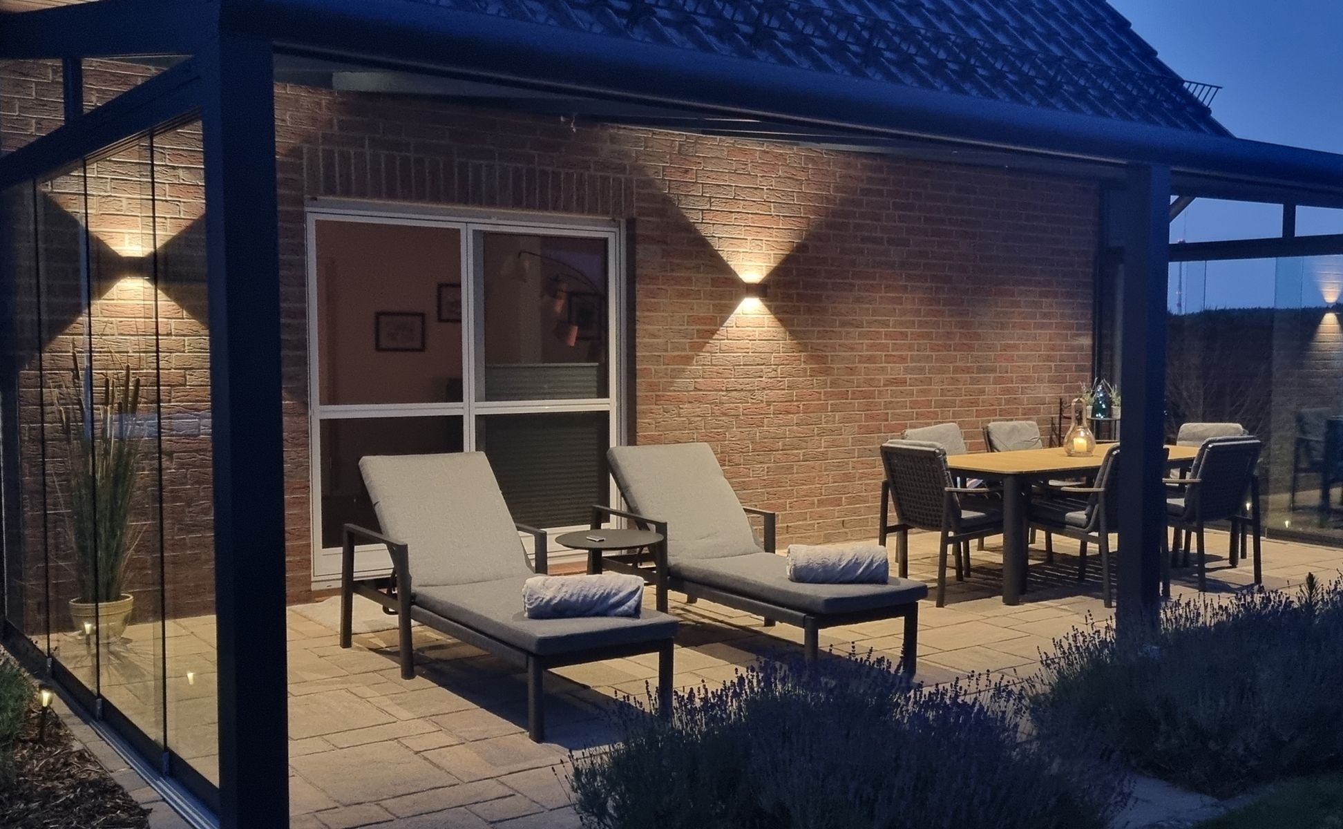 Ambiente Haus Loungeset »Sonnenliege inkl. Kissen 2er Set« Set, 4 tlg.