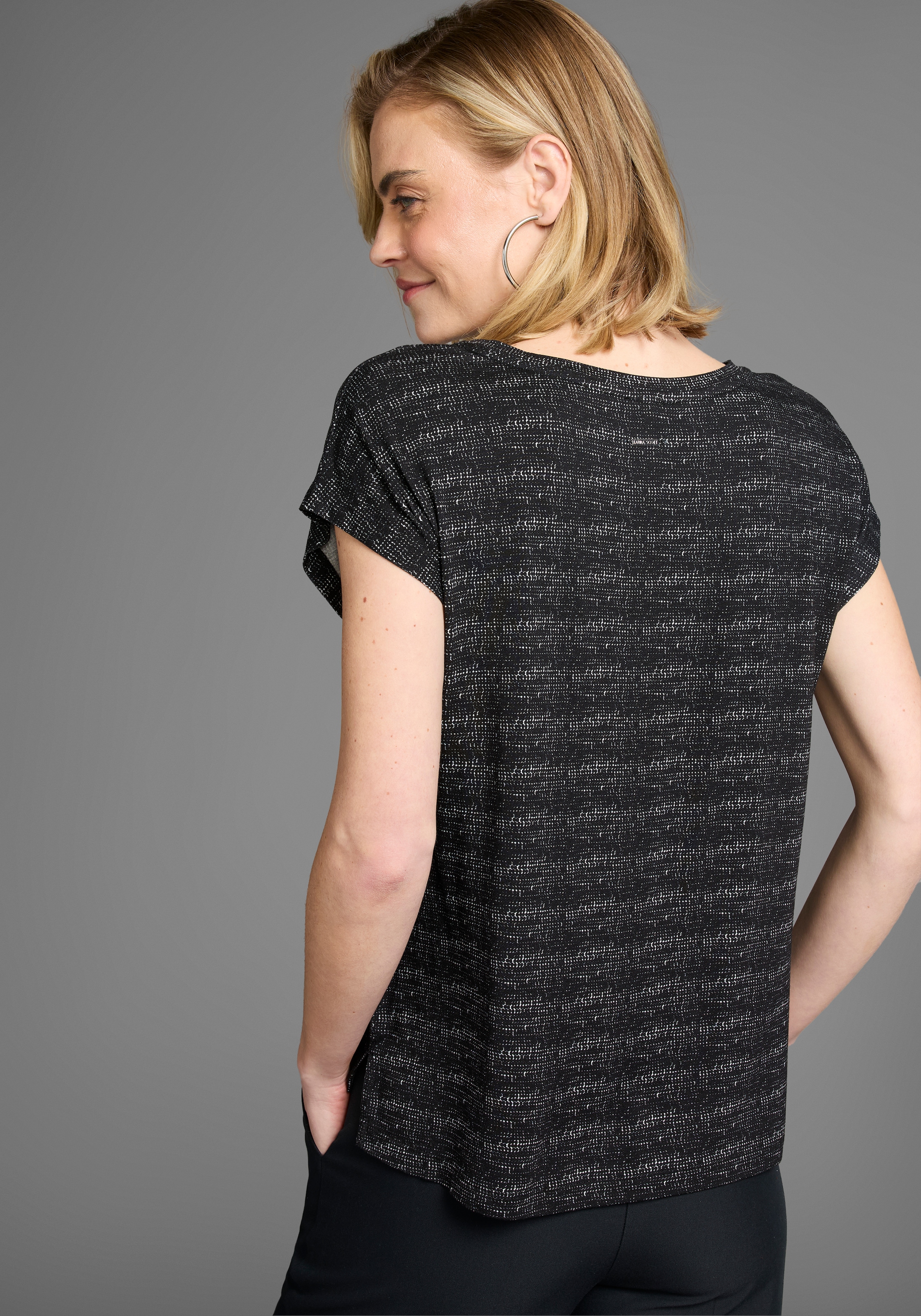 Laura Scott T-Shirt, in besonderer Melange-Optik mit Schriftzug - NEUE KOLLEKTION