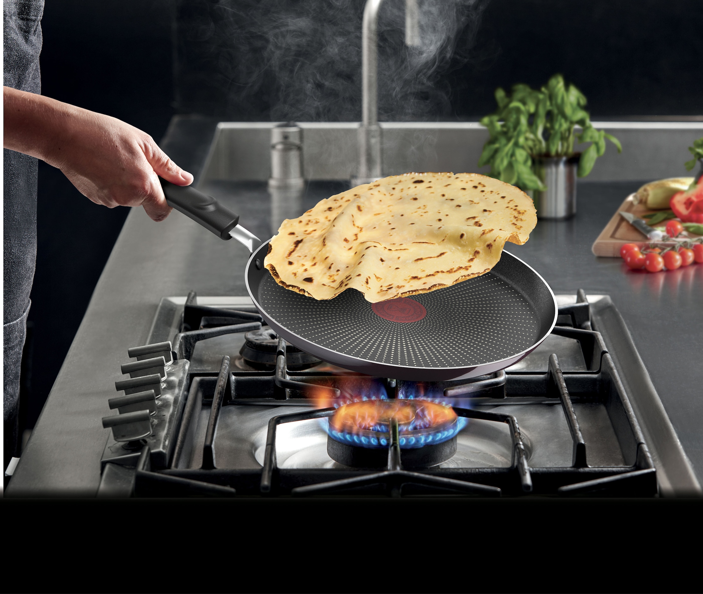 Tefal Crêpepfanne »Resist Intense«, Aluminium, (1 tlg.), Emaille, Antihaft,  Thermo-Signal, alle Herdarten außer Induktion | BAUR