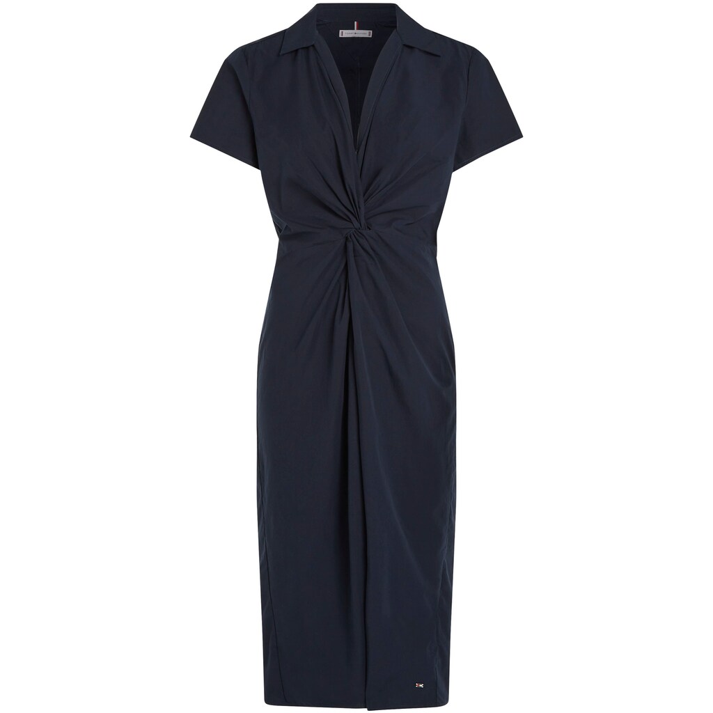 Tommy Hilfiger Blusenkleid »SOLID POPLIN MIDI DRESS SS«