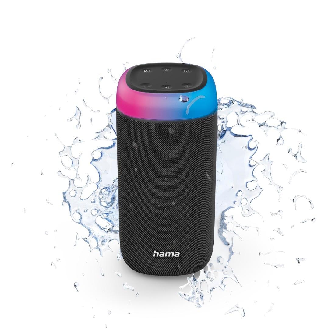 Hama Bluetooth-Lautsprecher »Bluetooth Box Shine Sound Bass Bass,360ᵒ 2.0 Freisprechanlage,Xtra LED 360ᵒ spritzwassergeschützt«, Xtra | Sound BAUR