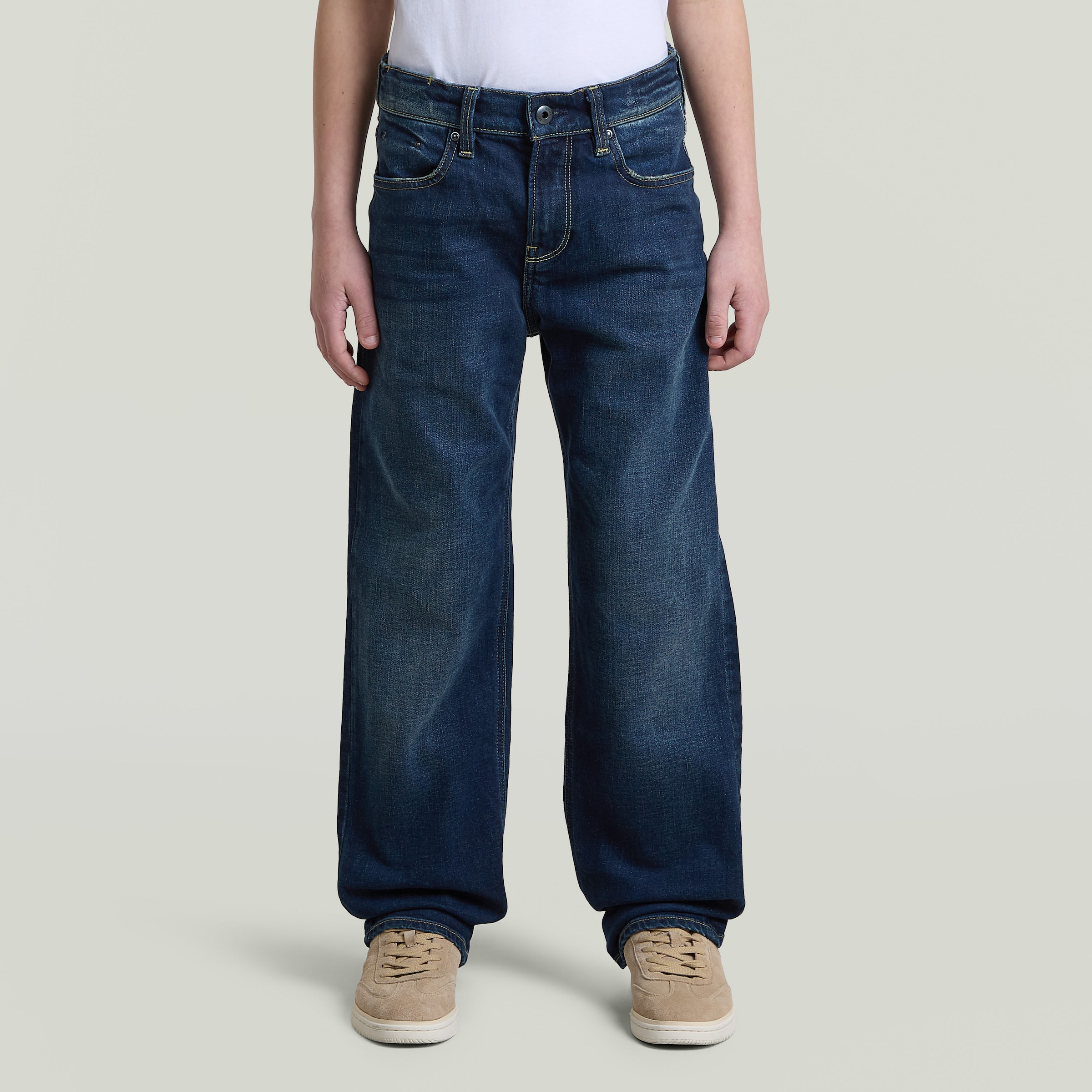 G-STAR Straight-Jeans "KIDS, DAKOTA REGULAR STRAIGHT" mit regulärem Bund, Baumwoll-Denim