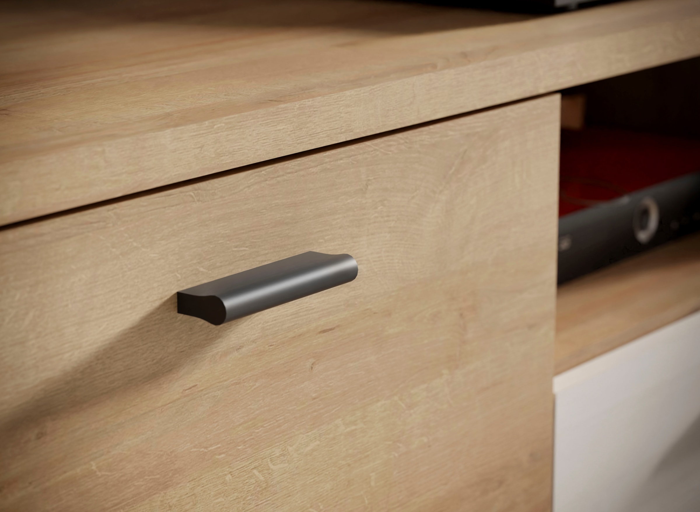 FORTE TV-Schrank »Chesapeak TV-Schrank, 2 Türen, 1 Schubkasten, Metallfüße, 150 cm breit«, (B/H/T 149,6/47,3/41,3 cm), TV-Bank, 150 cm breit, Metallfuß, 2 Türen, 1 Schublade, offenes Fach