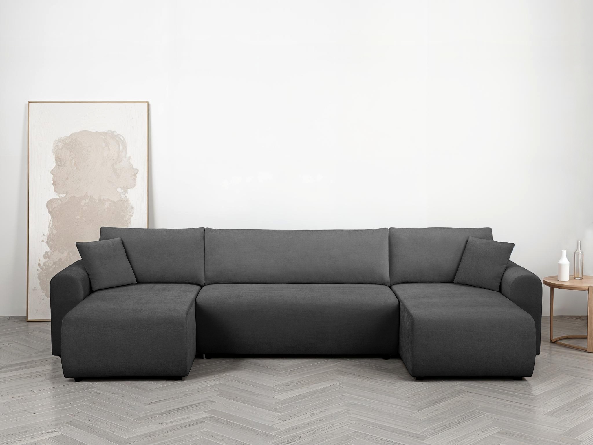 OTTO home Wohnlandschaft "JONAA, 311 cm, U-Form, Schlafsofa, Boxspringfeder günstig online kaufen