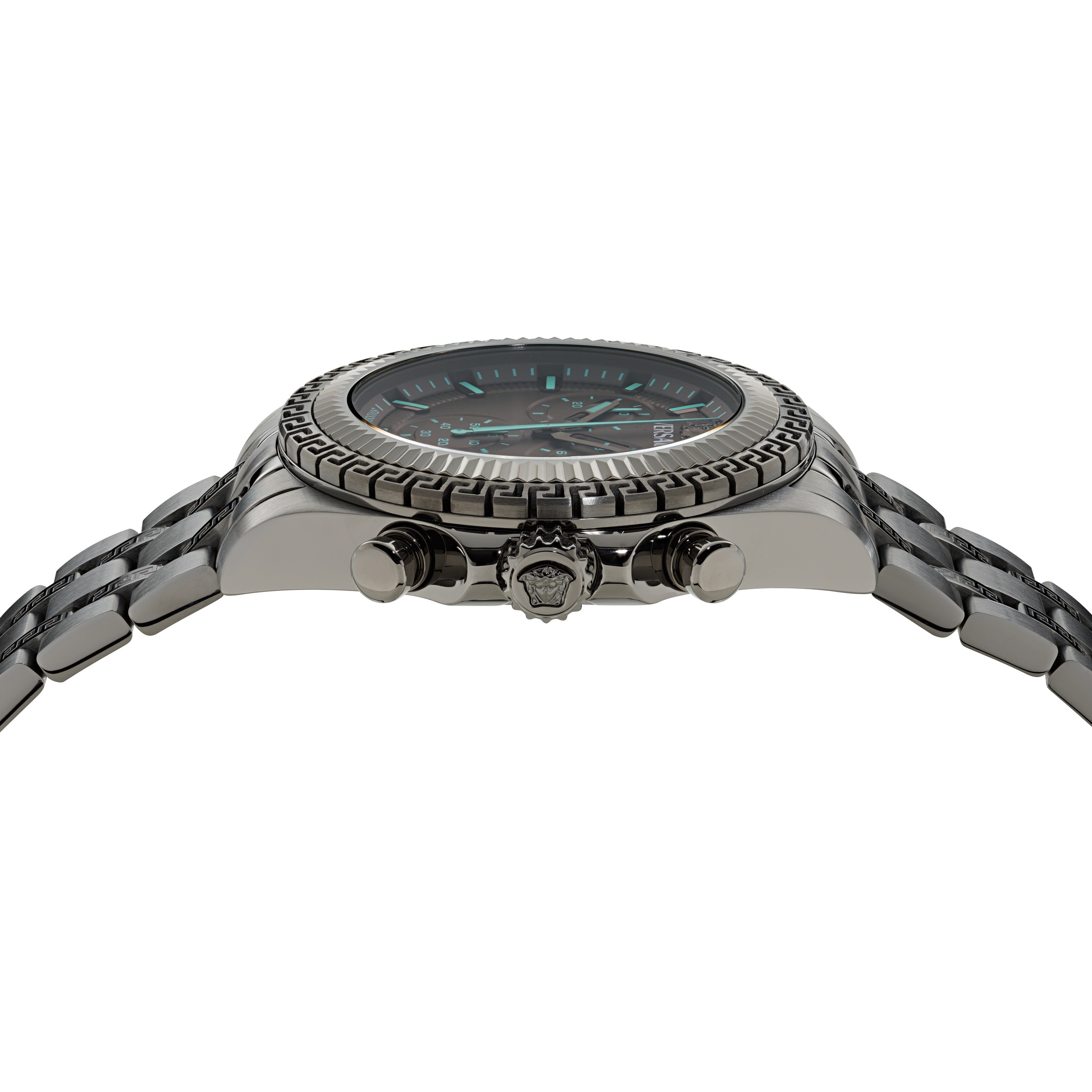 Versace Chronograph »FORNAX« Quarzuhr, Armbanduhr, Herrenuhr, Swiss Made, Edelstahlarmband, analog