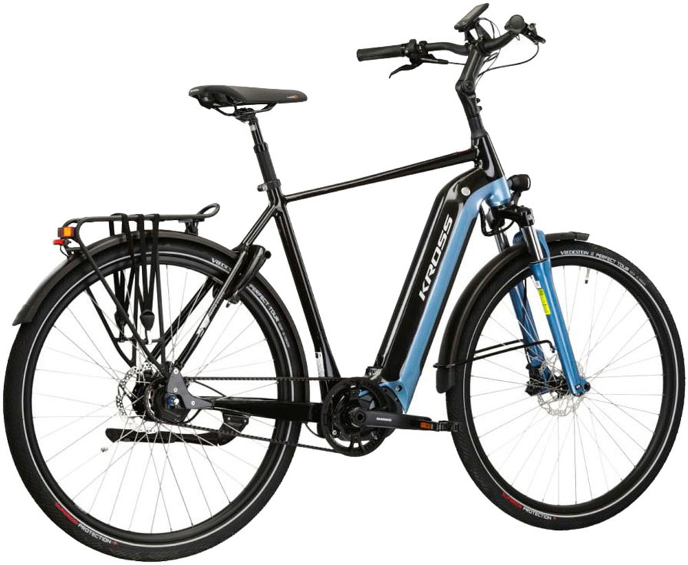 Kross E-Bike »E-Citybike Sentio Hybrid 7.0 28 Zoll schwarz«, 8 Gang, Shimano, ALFINE, Mittelmotor 250 W