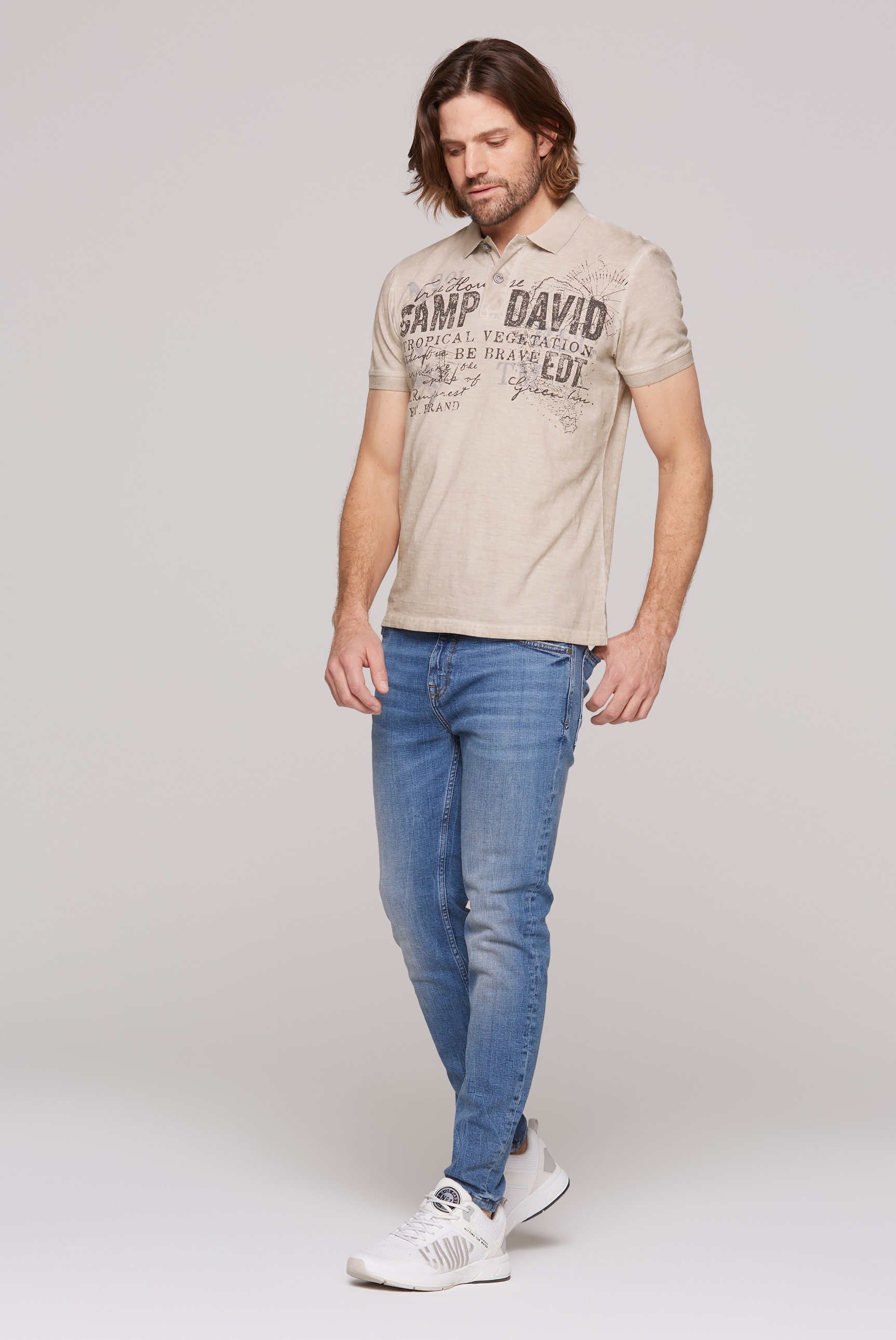 CAMP DAVID Poloshirt, aus Baumwolle