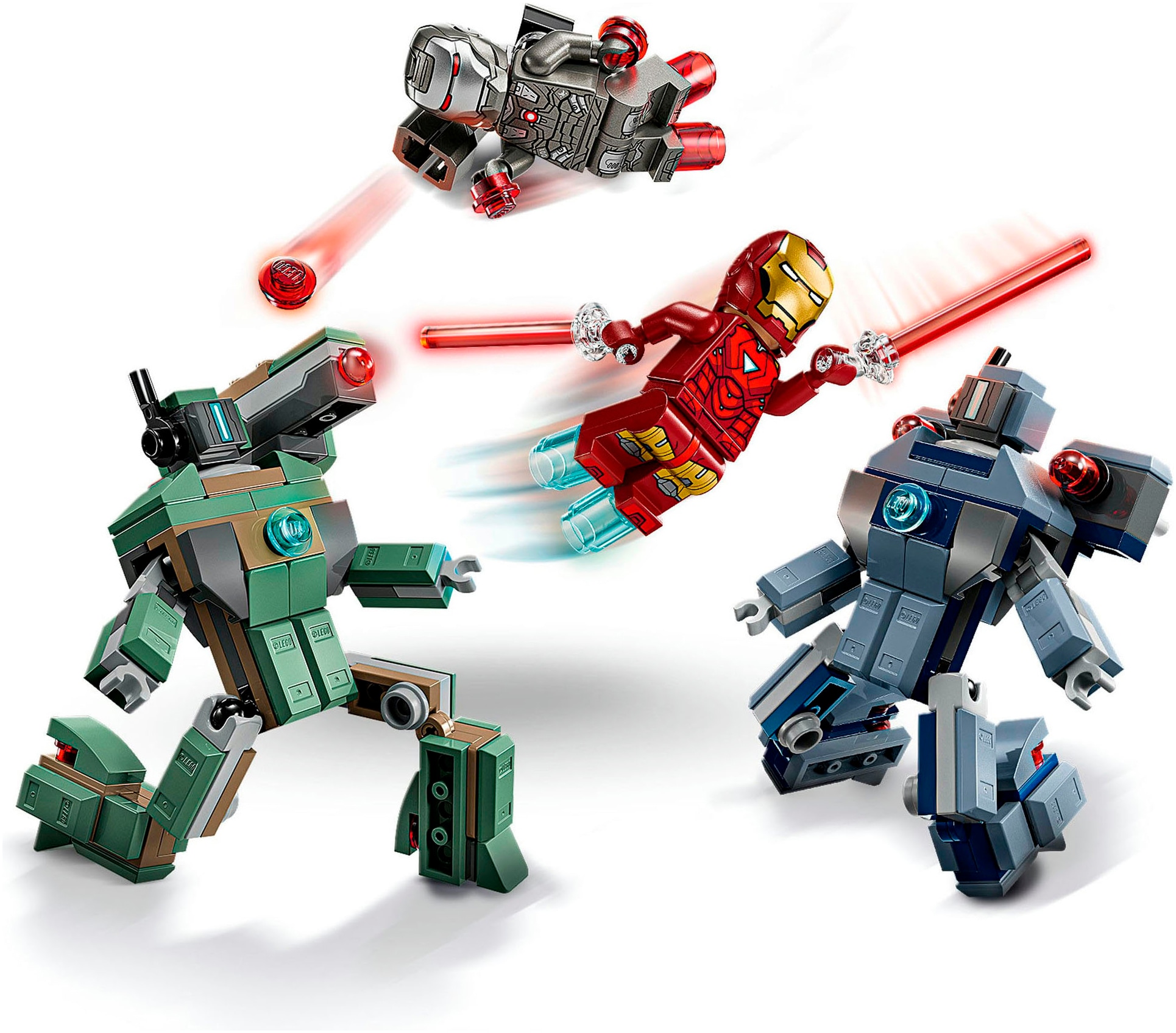 LEGO® Konstruktionsspielsteine »Iron Man & War Machine vs. Hammer-Drohnen (76320), LEGO Super Heroes«, (204 St.), Made in Europe