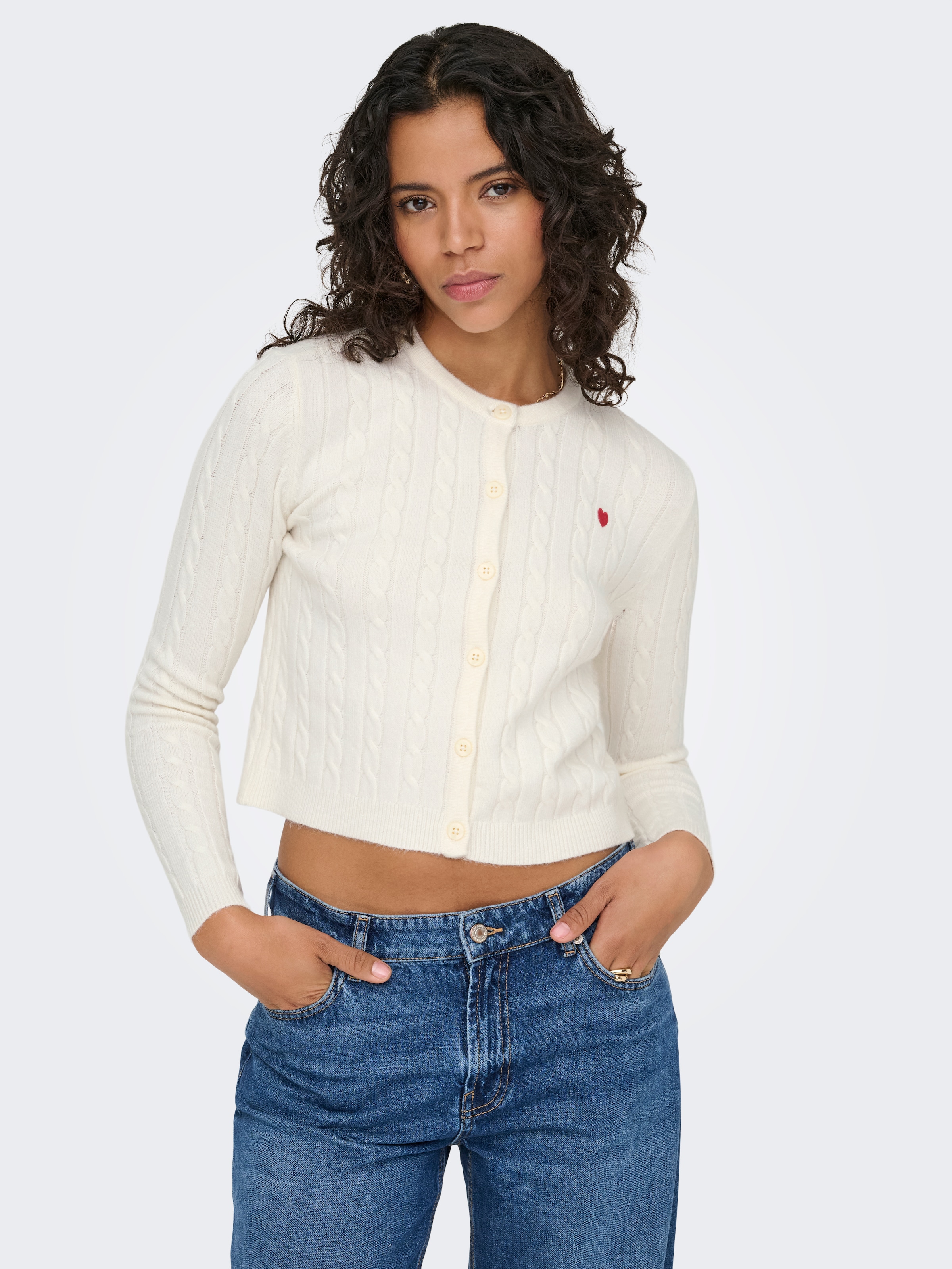 ONLY Strickjacke "ONLKATIA LS CABLE BUTTON CARDIGAN CC KNT" günstig online kaufen