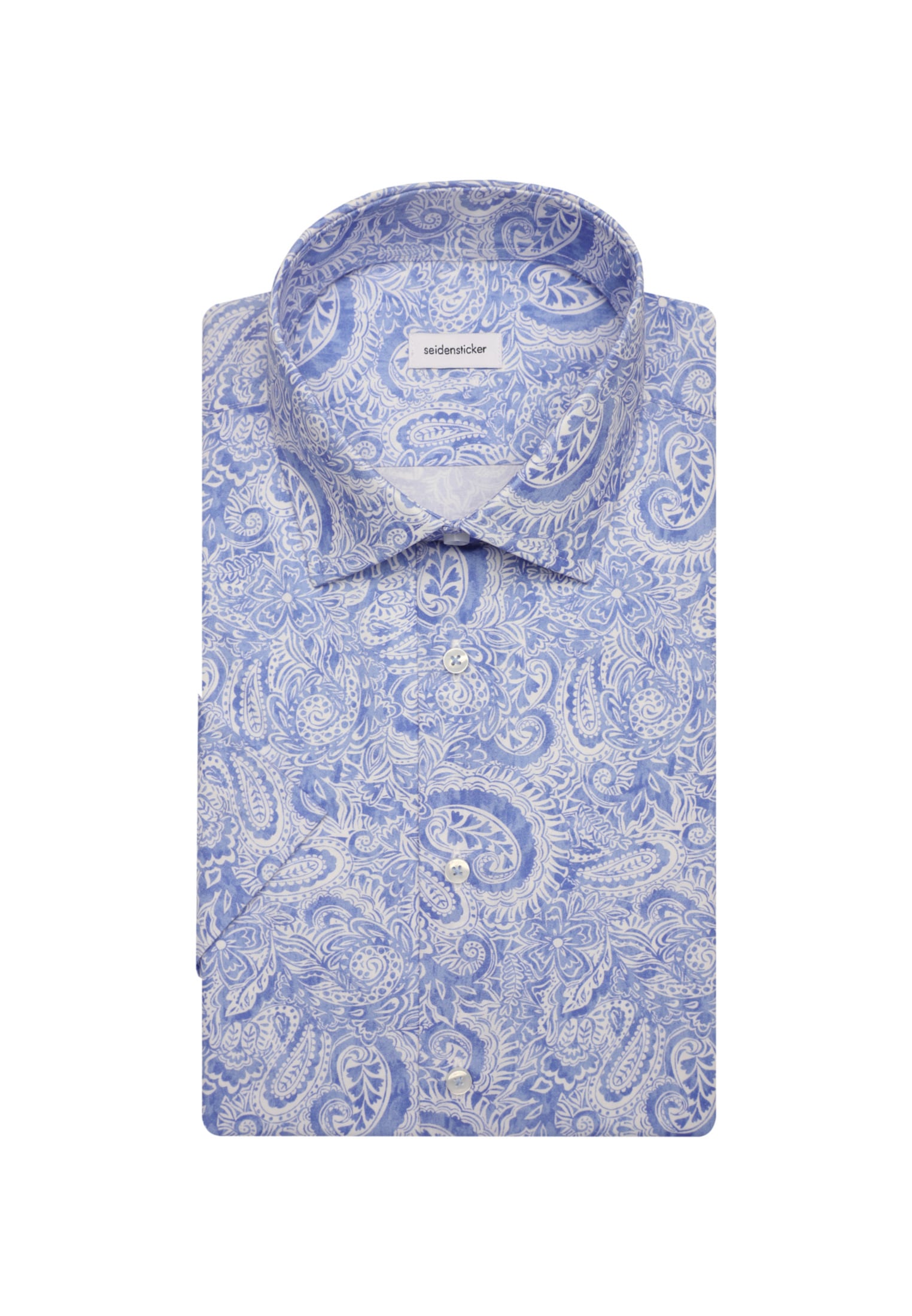 seidensticker Businesshemd »Shaped«, Shaped Kurzarm Kentkragen Paisley