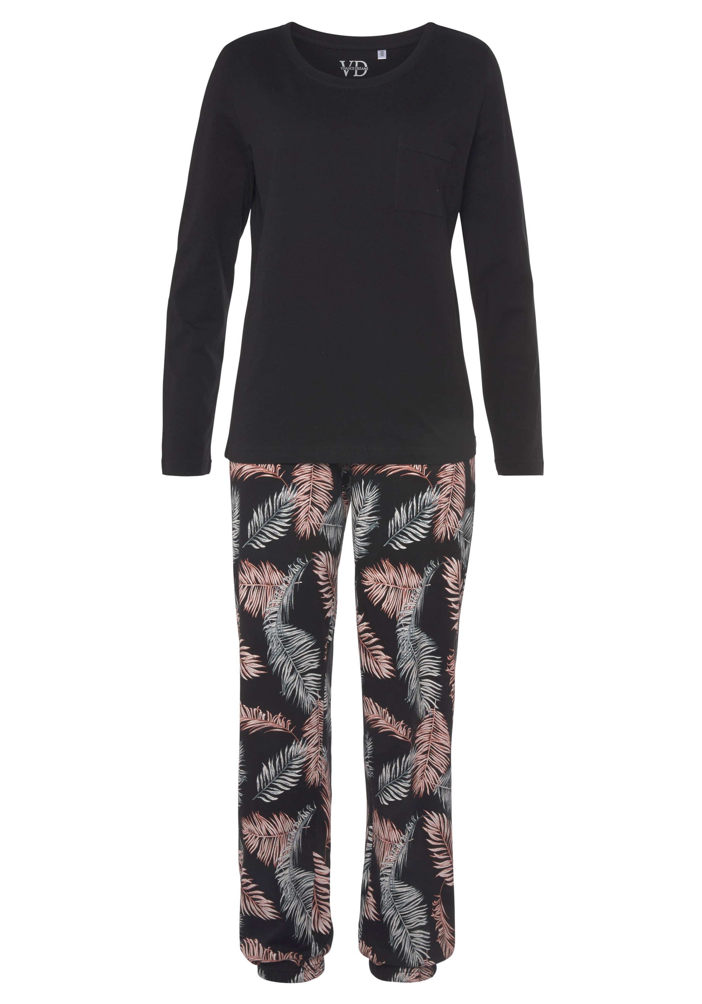Vivance Dreams Pyjama 2-teilig, 2 tlg. mit schönem Naturprint günstig online kaufen