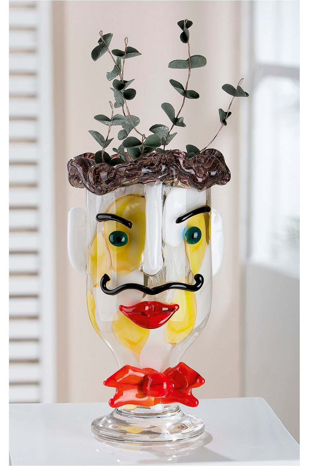 Casablanca by Gilde Tischvase »Glasart Designvase "Alfredo" aus Glas« durchgefärbt, handgearbeitet und mundgeblasen