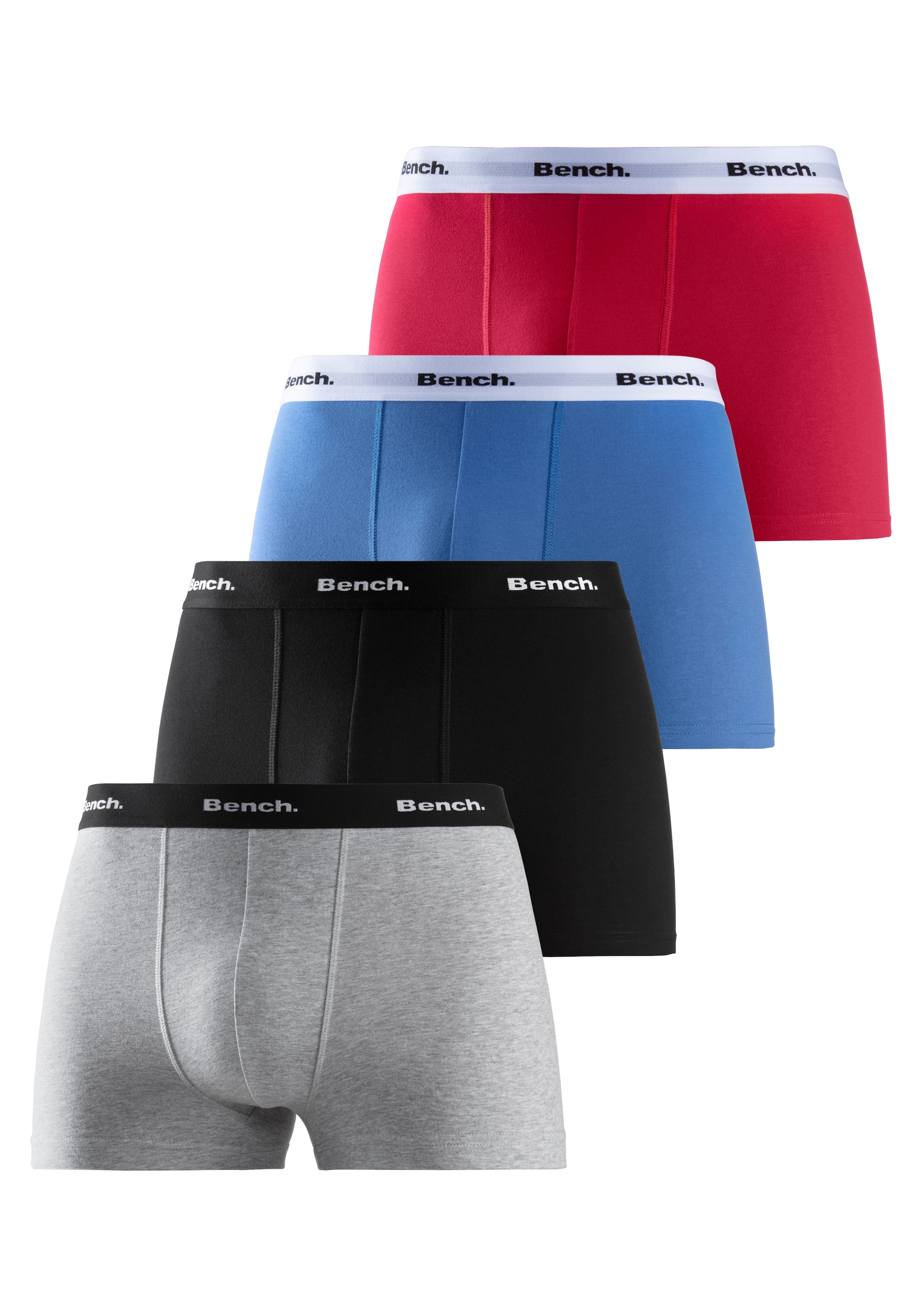Bench. Boxer "Boxershorts für Herren" Packung, 4 Stk. Unterhosen mit kontrastfarbigem Bund