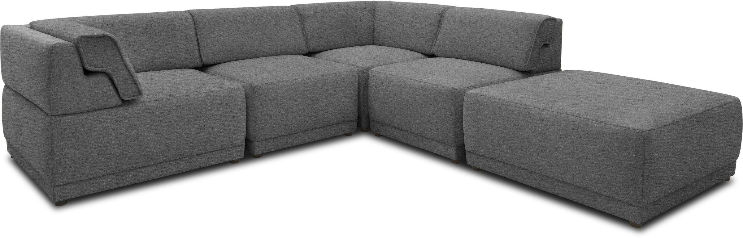 DOMO collection Loungesofa "800007", (Set, 5 Teile), Rückenkissen aufstellbar, unendlich erweiterbar