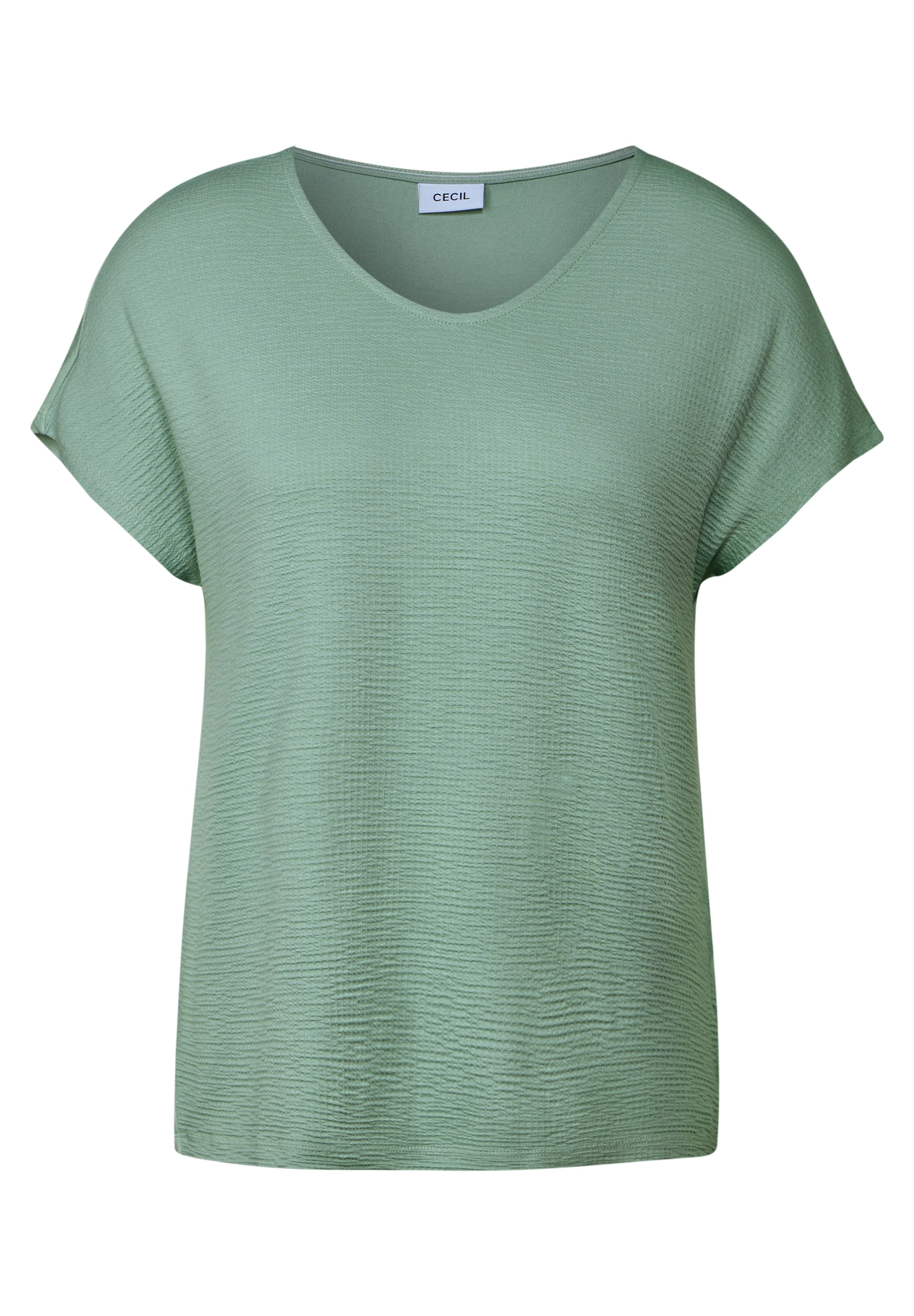 Cecil V-Shirt, aus softem Materialmix