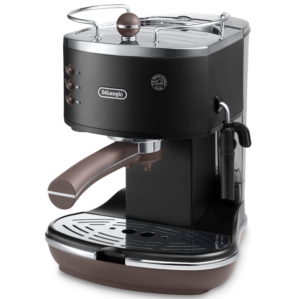 De'Longhi Siebträgermaschine »Icona Vintage ECOV 311.BK«, auch für Kaffeepads geeignet