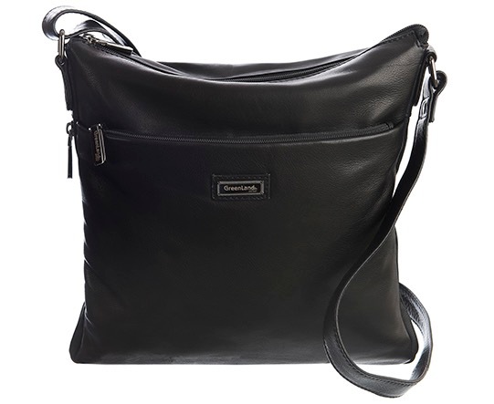 GreenLand Nature Umhängetasche »Black Nappa«, mit Baumwoll-Innenfutter kaufen