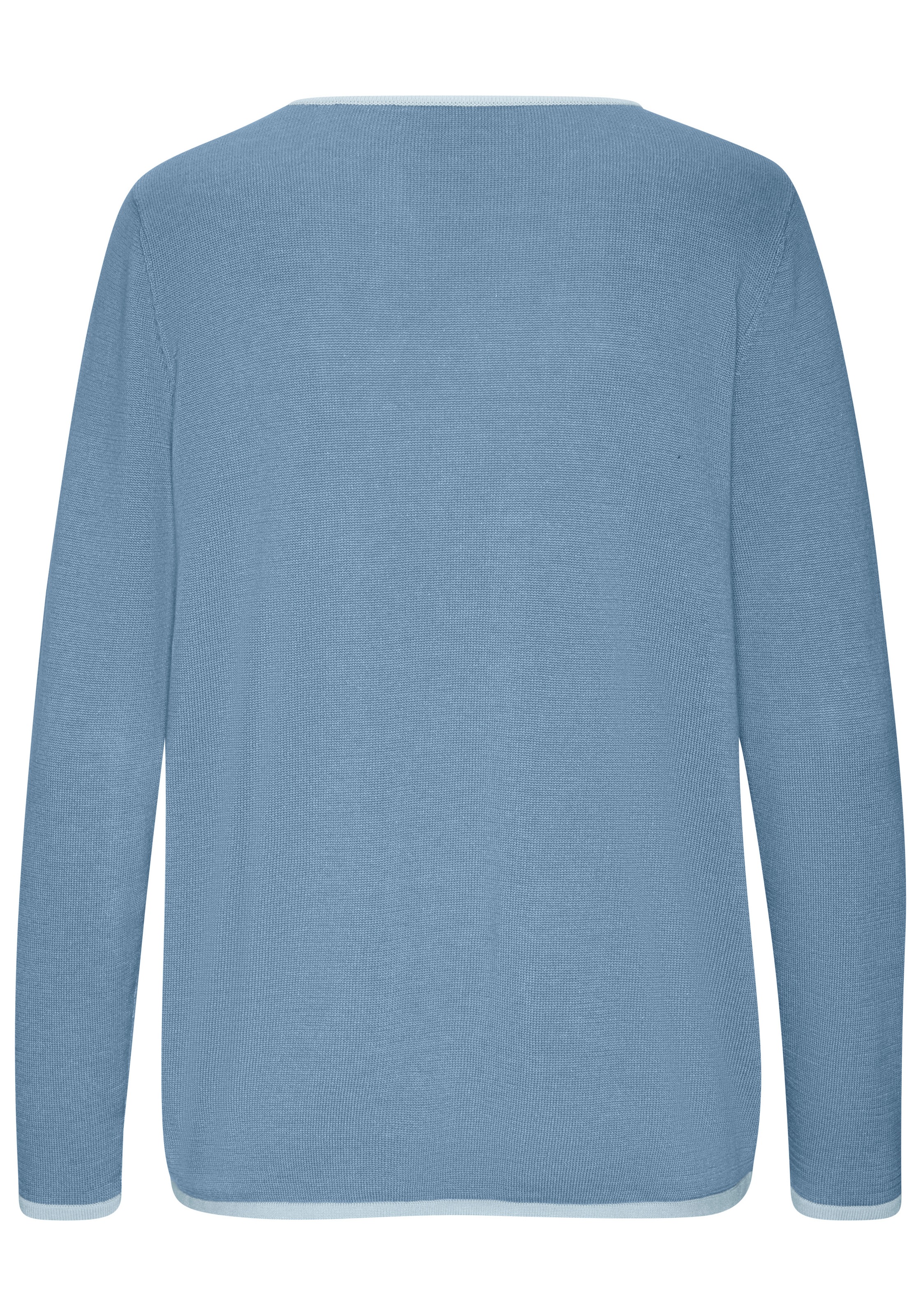 Thumbnail - Vivance V-Ausschnitt-Pullover mit Kontrastkanten, casual