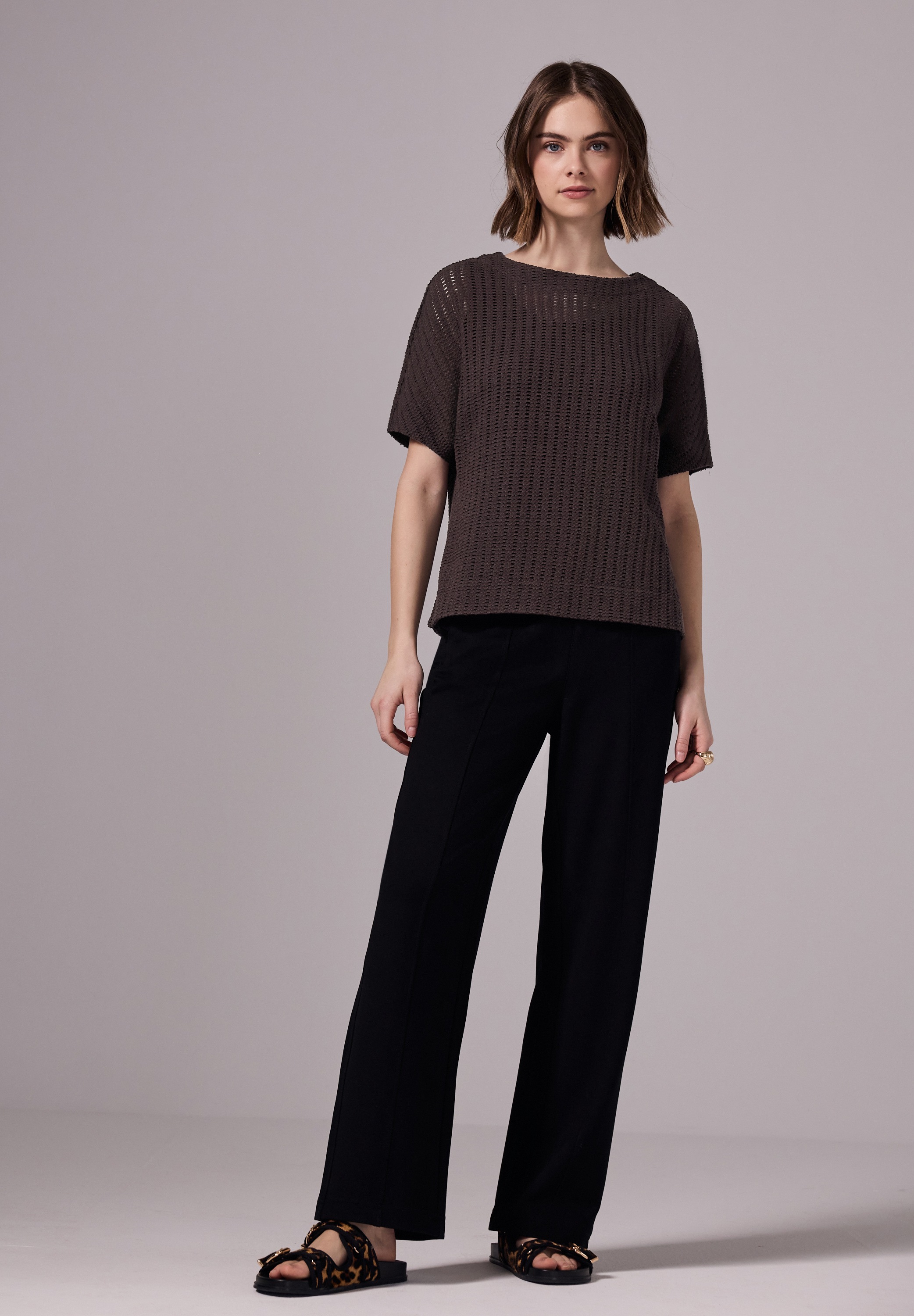 STREET ONE STUDIO T-Shirt, aus Baumwolle mit Stretchante