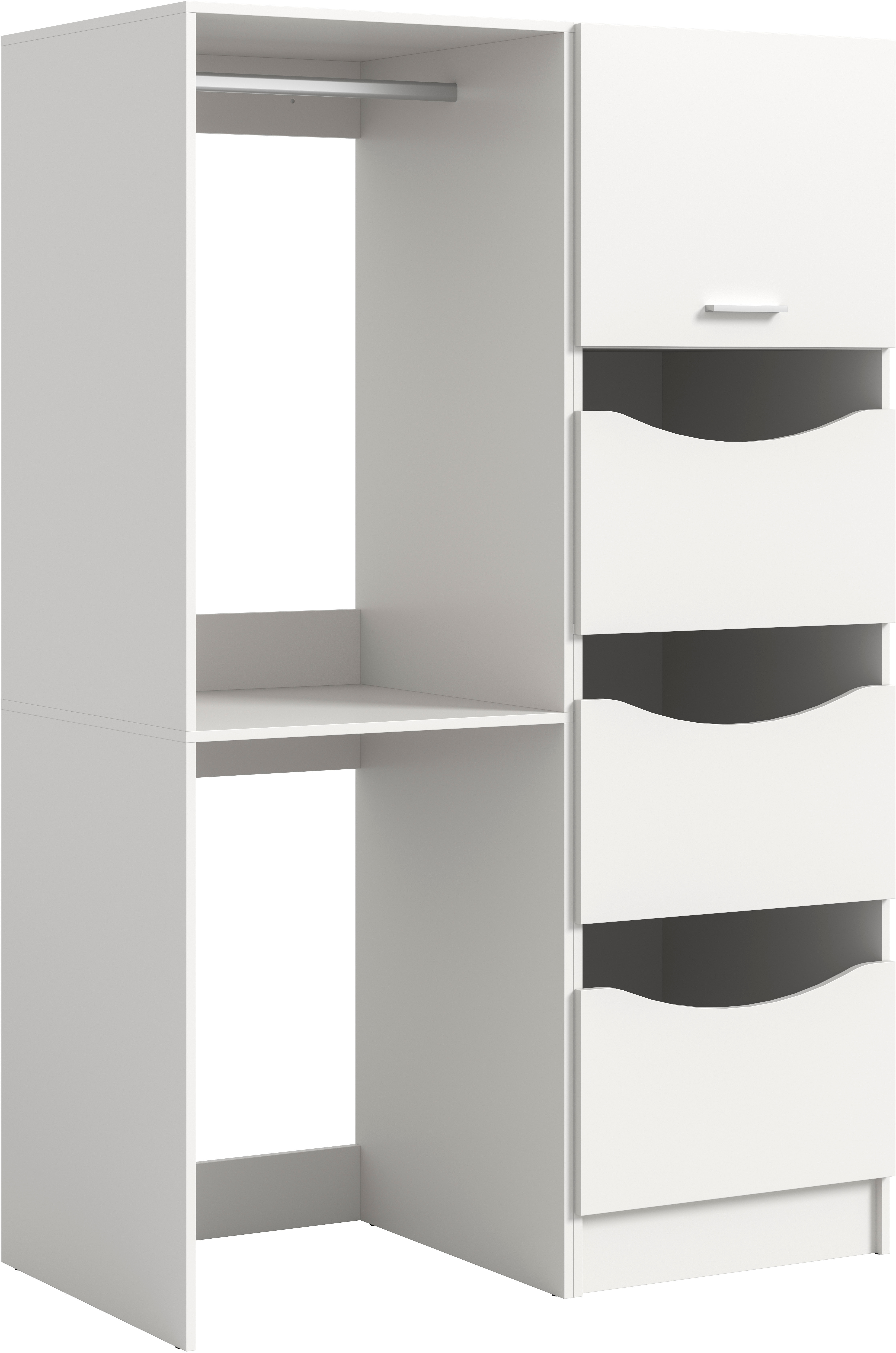 welltime Badmöbel-Set "FALAS, 2-teilig, Hauswirtschaftsraum Set, Breite 126 cm" Set, bestehend aus: 1x Waschmaschinenumbauschrank & 1x Wäscheschrank, 2 Stk. tlg.