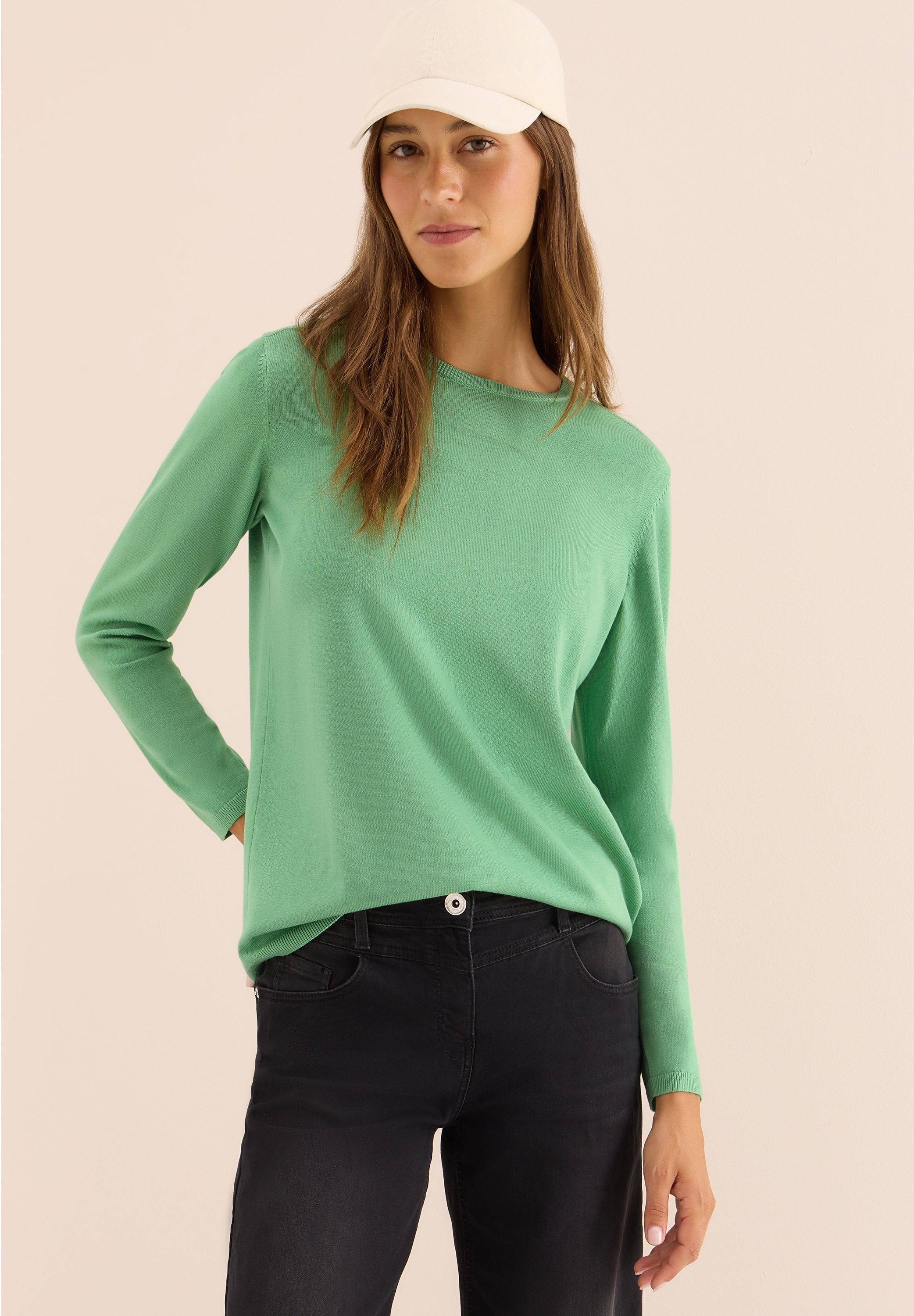 Cecil Strickpullover, mit feinem Detail an der Schulter und Viskose-Anteil günstig online kaufen