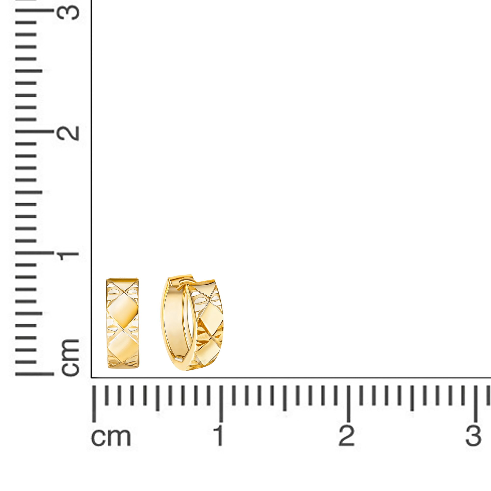 Fascination by Ellen K. Paar Creolen »585/- Gelbgold bicolor glanz/diam.«