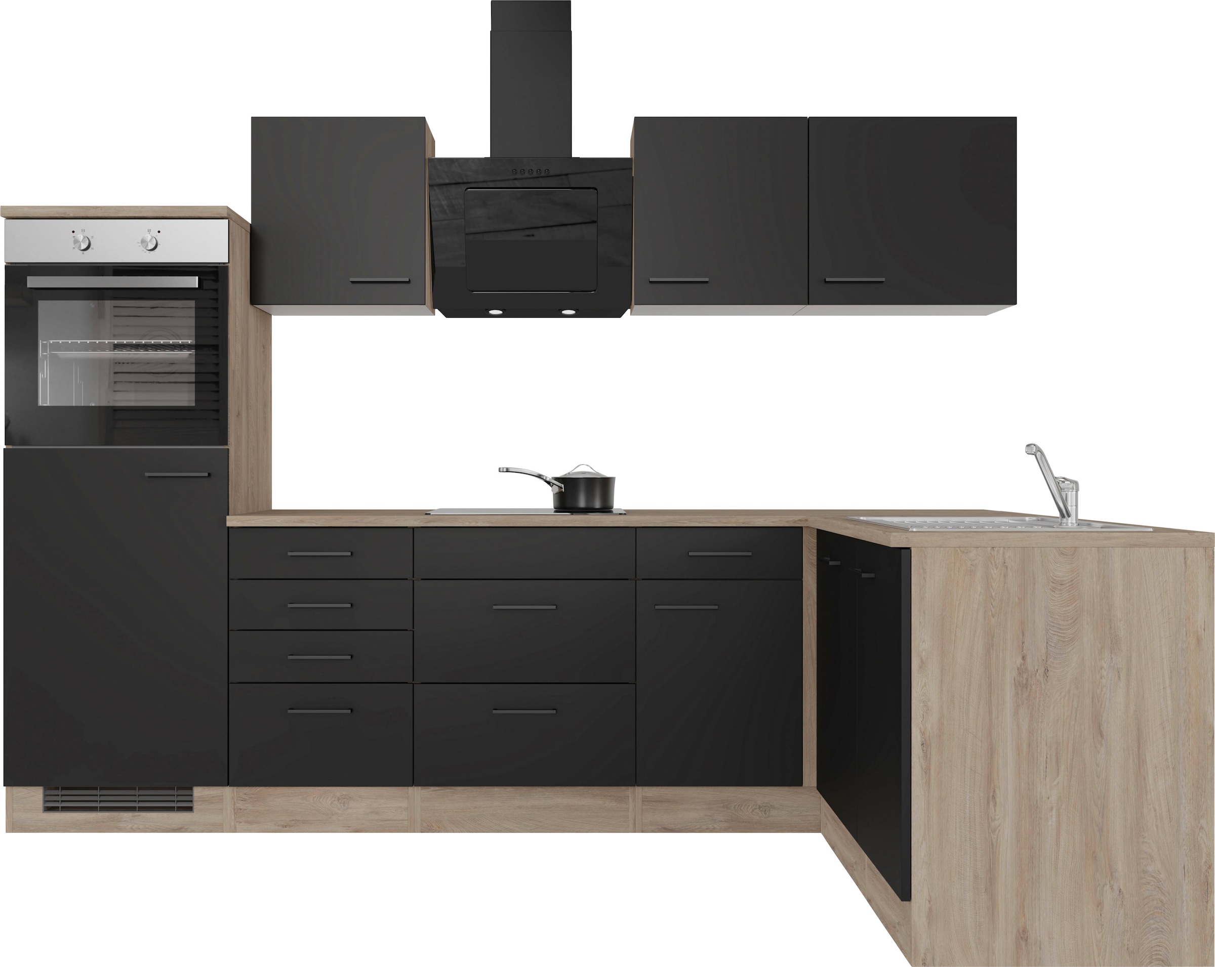 Flex-Well Küche »Capri«, mit und ohne E-Geräten erhältlich, Gesamtbreite 280x170 cm