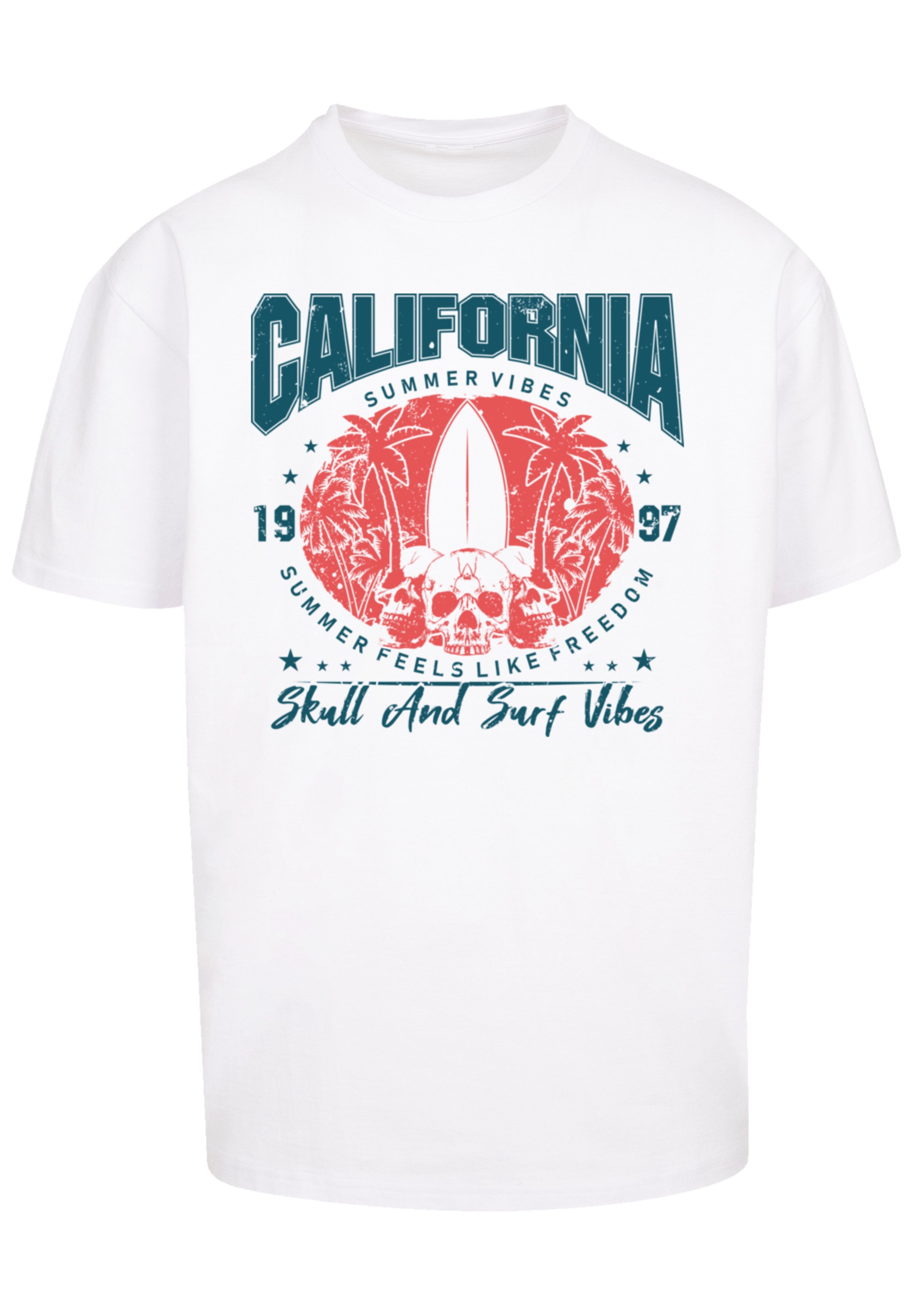 F4NT4STIC T-Shirt »California skull summer vibes«, Premium Qualität