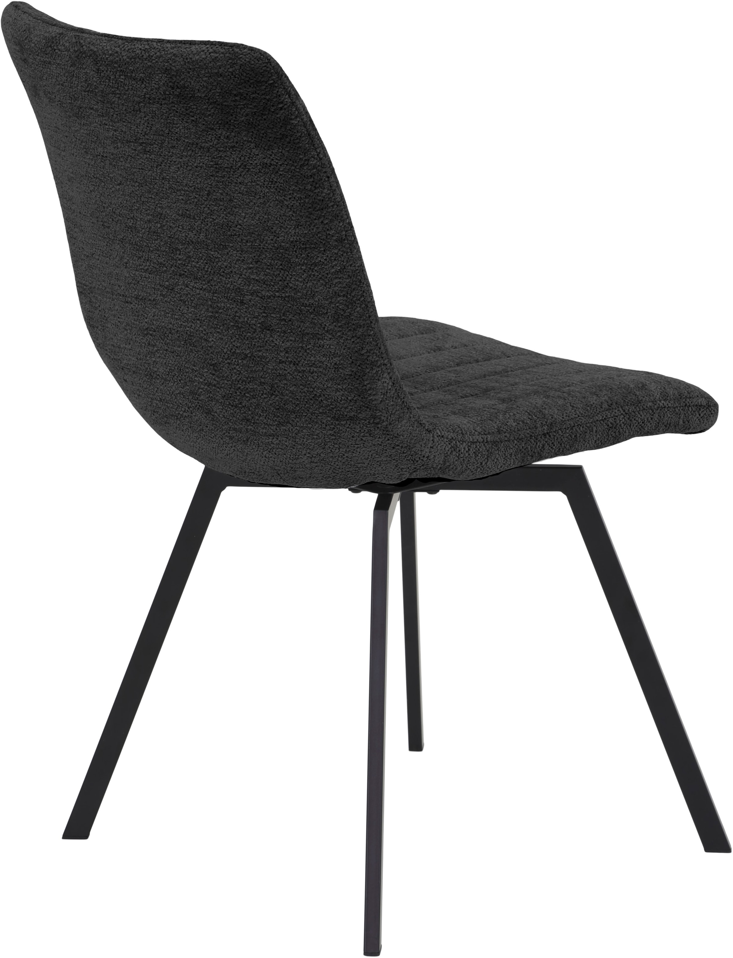HELA Essgruppe »SAAR«, (6 tlg.), Tisch 160-200x90 cm, Einlegeplatte, X-Gestell, Stuhl 360° drehbar