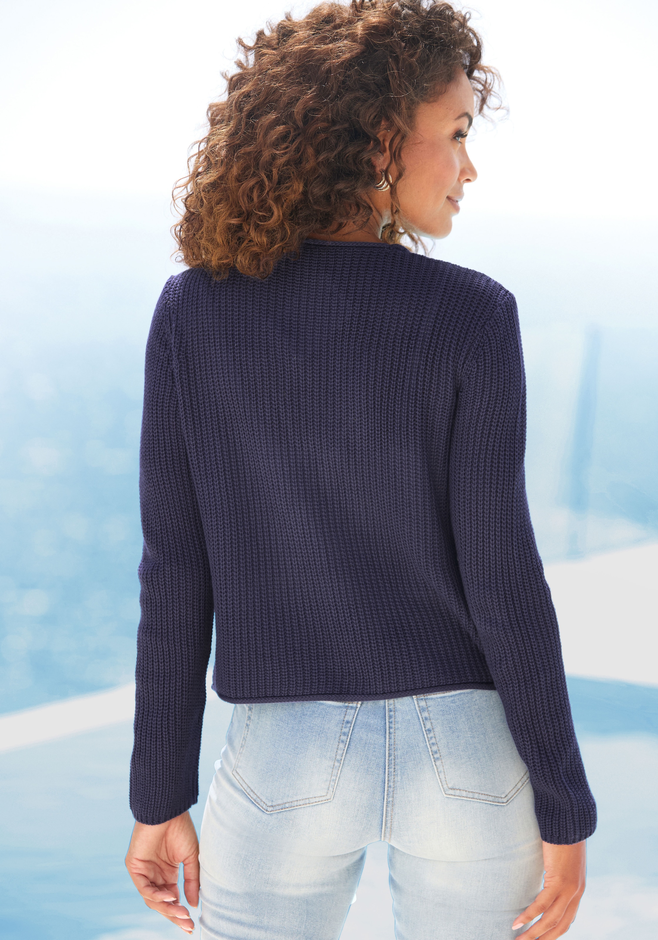 Vivance Strickjacke, mit Haken-Verschluss