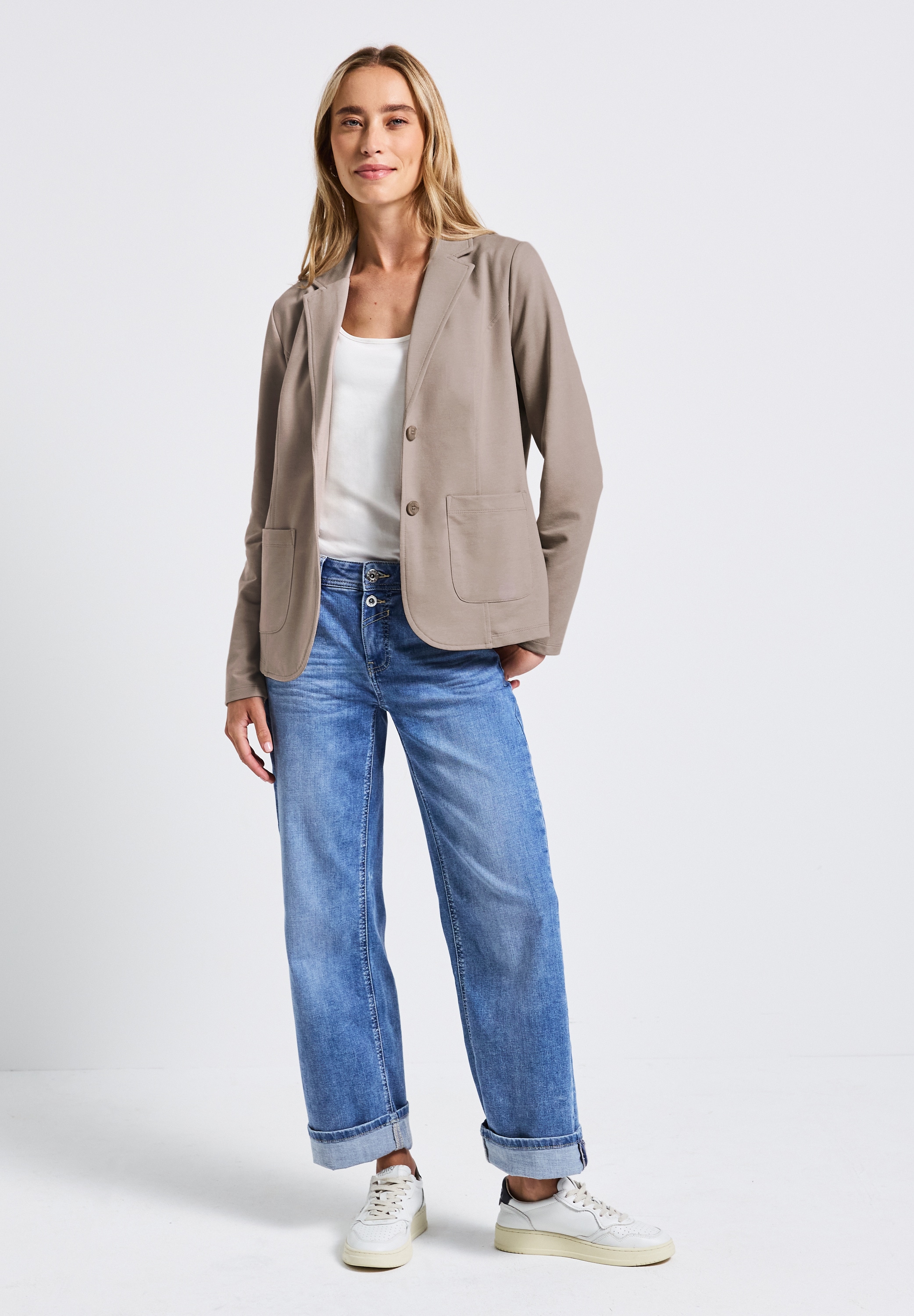 STREET ONE Kurzblazer, aus Baumwolle mit Stretchanteil