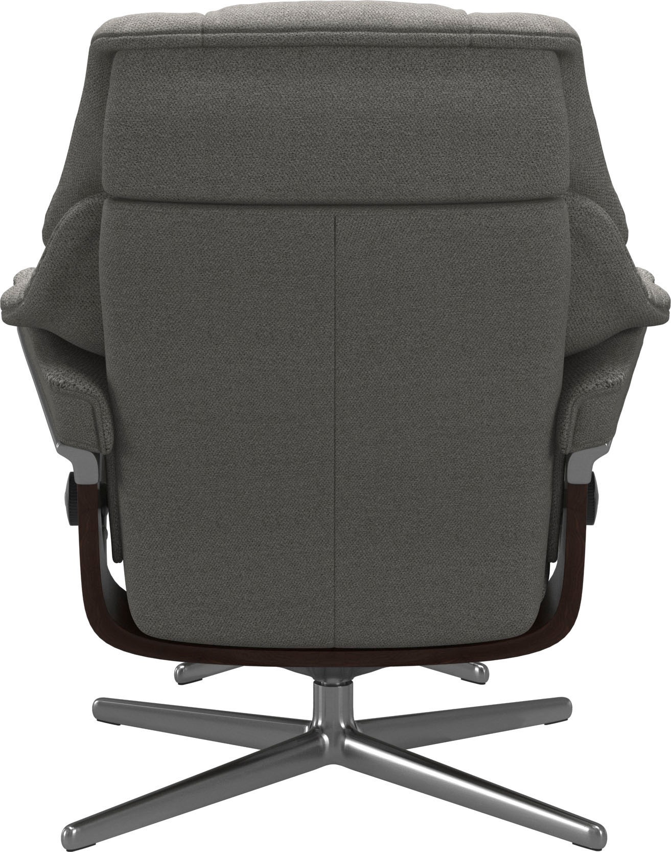 Stressless® Relaxsessel »Reno«, (Set, Relaxsessel mit Hocker), mit Hocker, mit Cross Base, Größe S, M & L, Holzakzent Braun