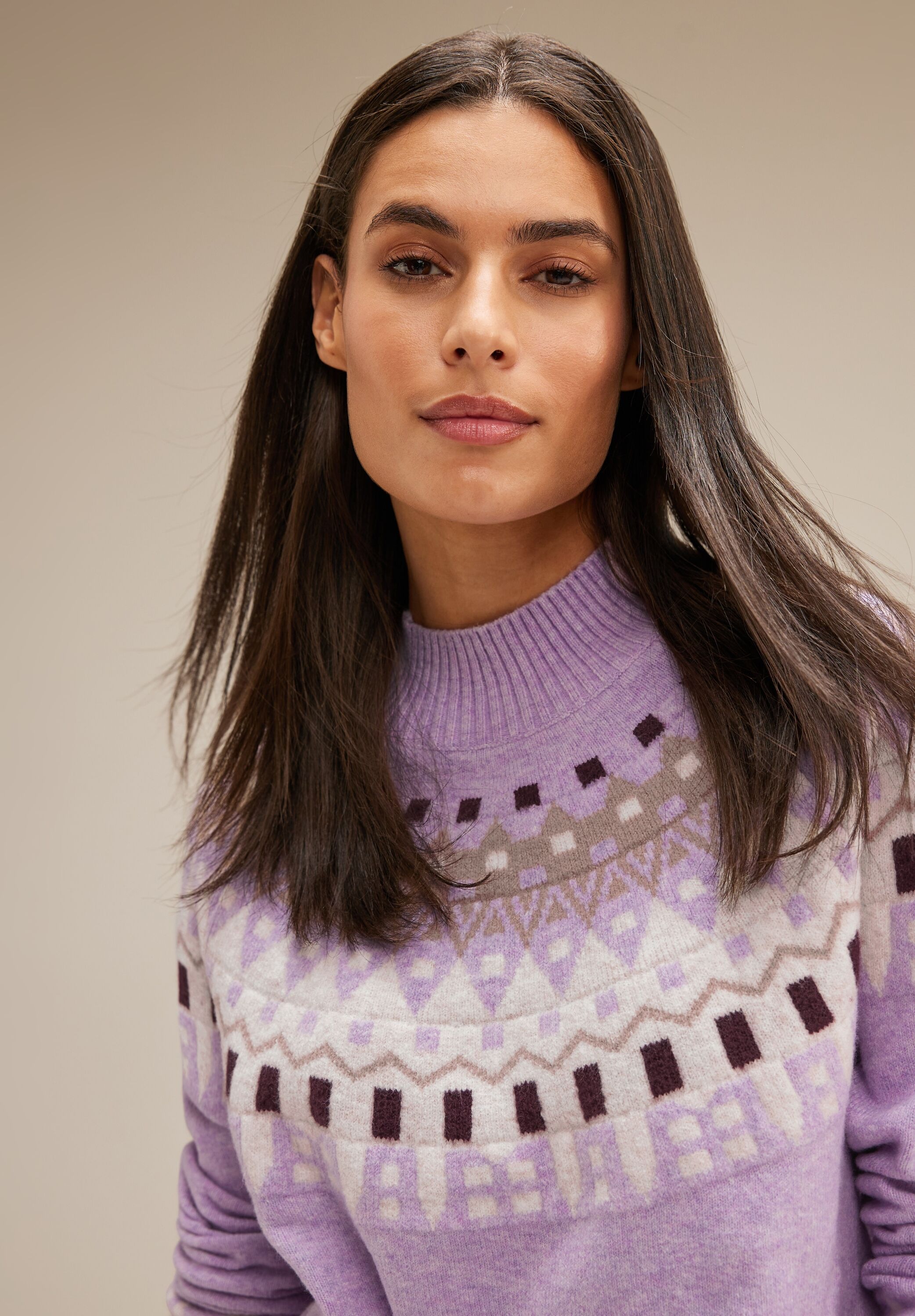 STREET ONE Strickpullover, mit Stehkragen