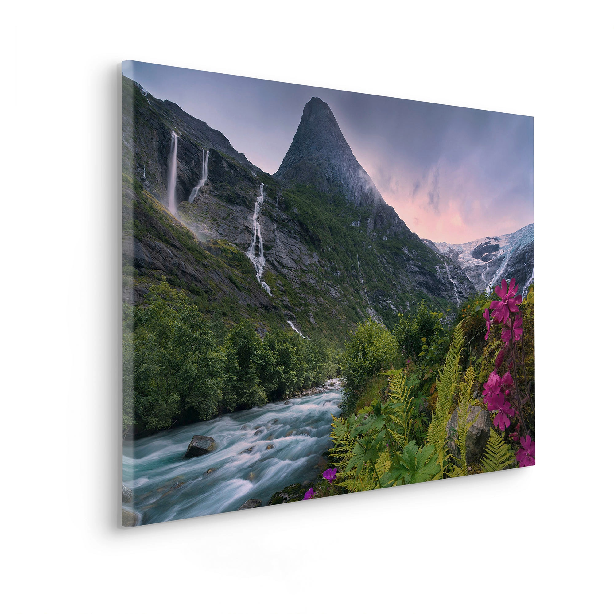 Komar Leinwandbild "Scandinavian Paradise - Größe 90 x 60 cm", Baum-Blätter günstig online kaufen