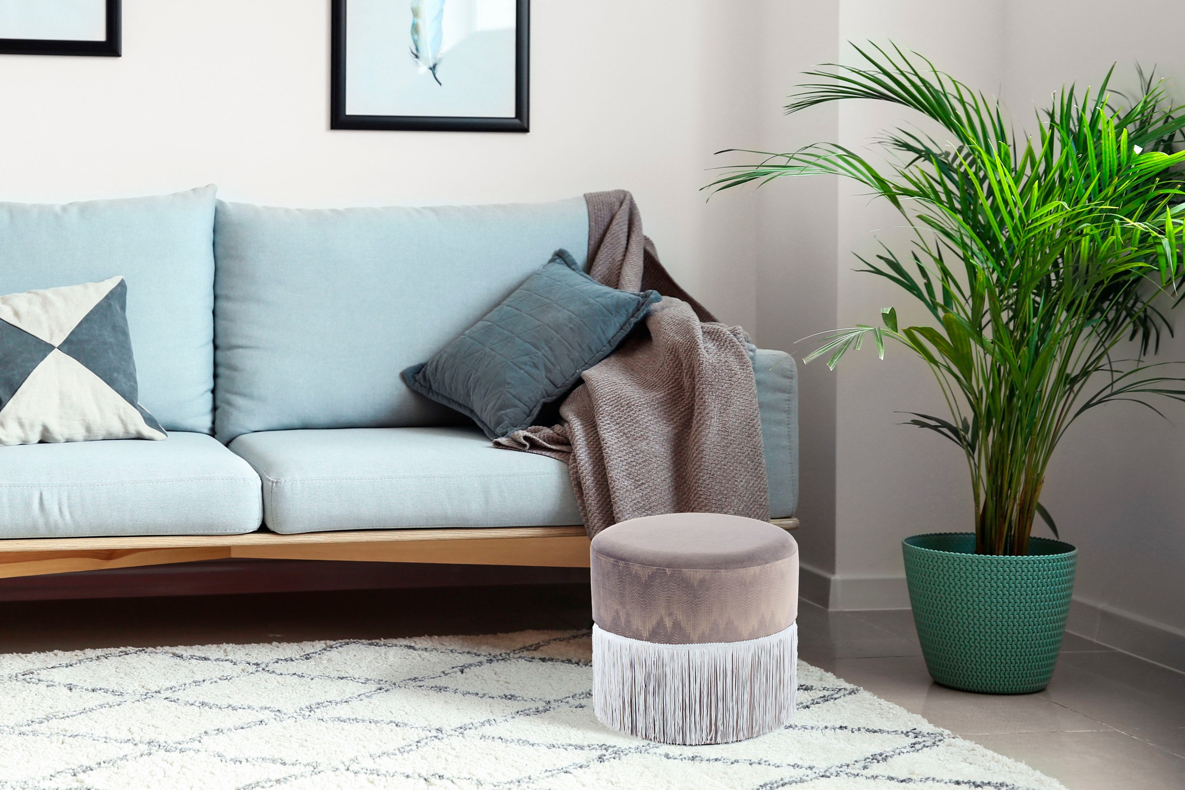 Kayoom Sitzhocker "Hocker Cleopatra 825, mit samtigem Bezug" 1 Stk. tlg. ve günstig online kaufen