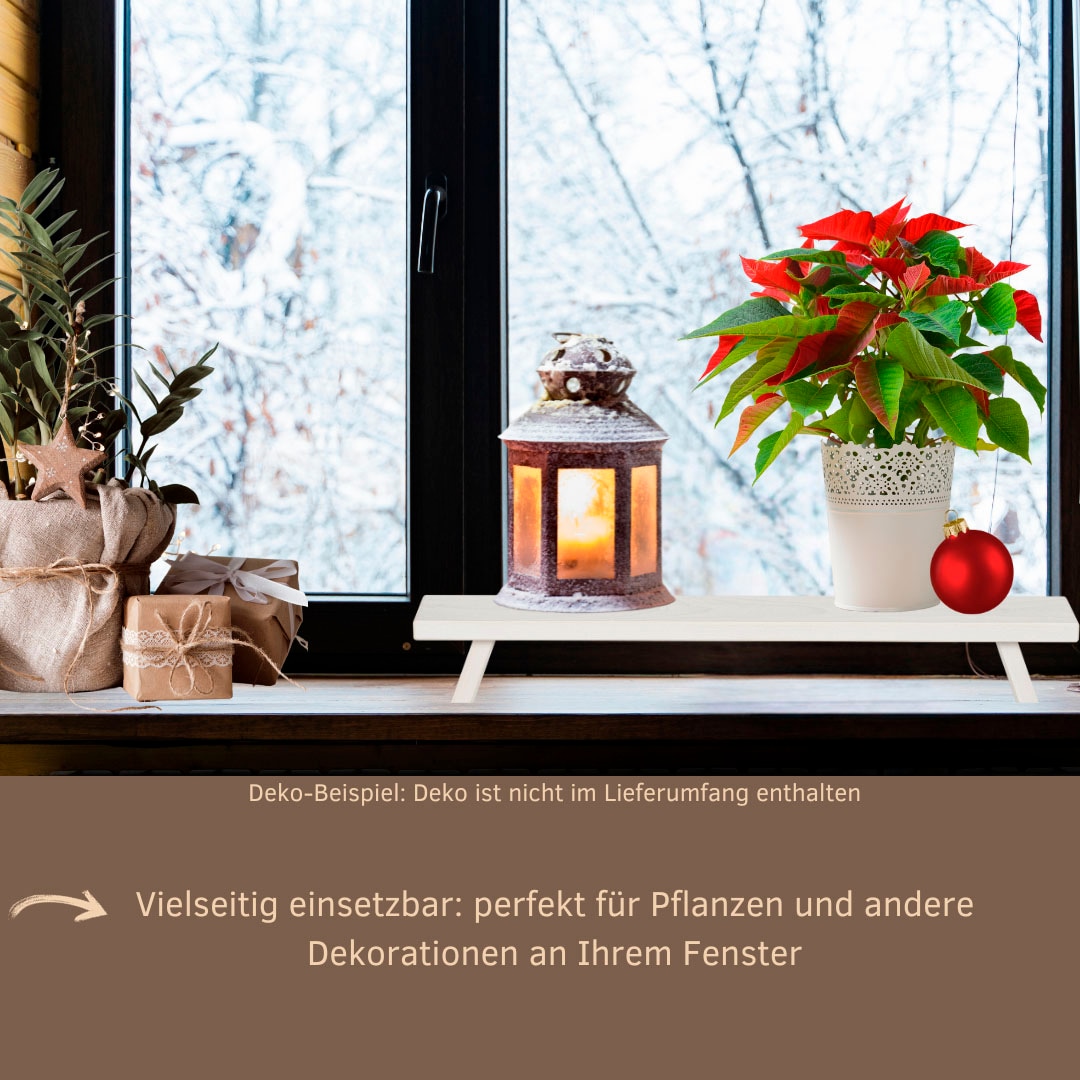 Weigla Schwibbogen-Fensterbank »Weihnachtsdeko«, aus Buchenholz, Tiefe ca. 7,5 cm