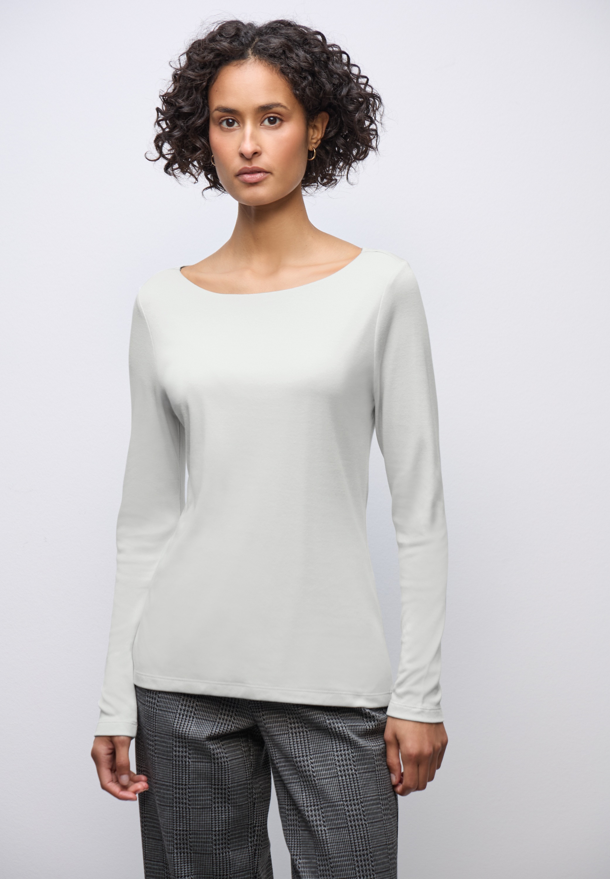 STREET ONE Langarmshirt, in Unifarbe günstig online kaufen