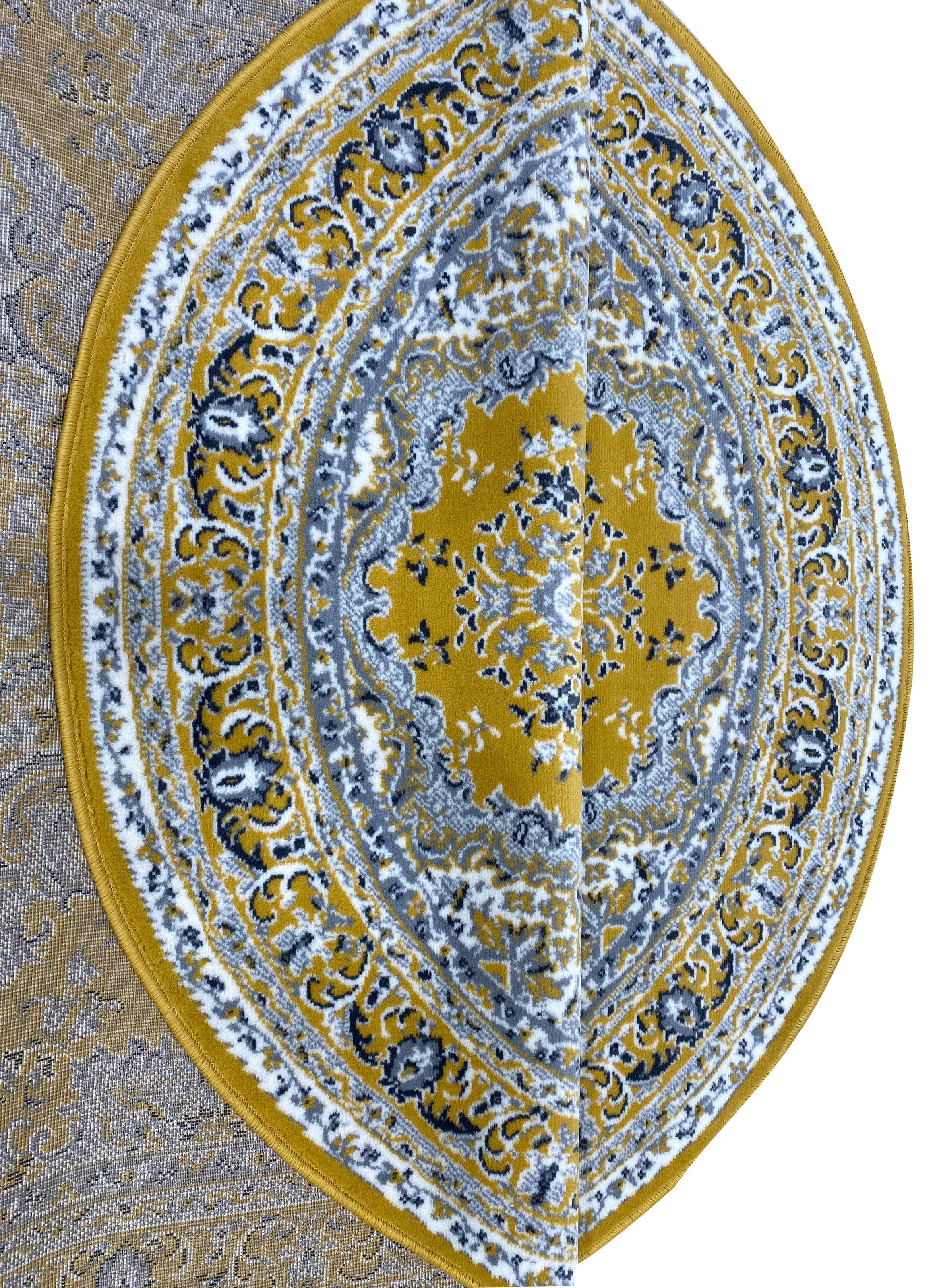 my home Teppich »Oriental, Made in Belgium«, oval, 7 mm Höhe, Orient-Optik, mit Bordüre, Kurzflor, pflegeleicht, elegant