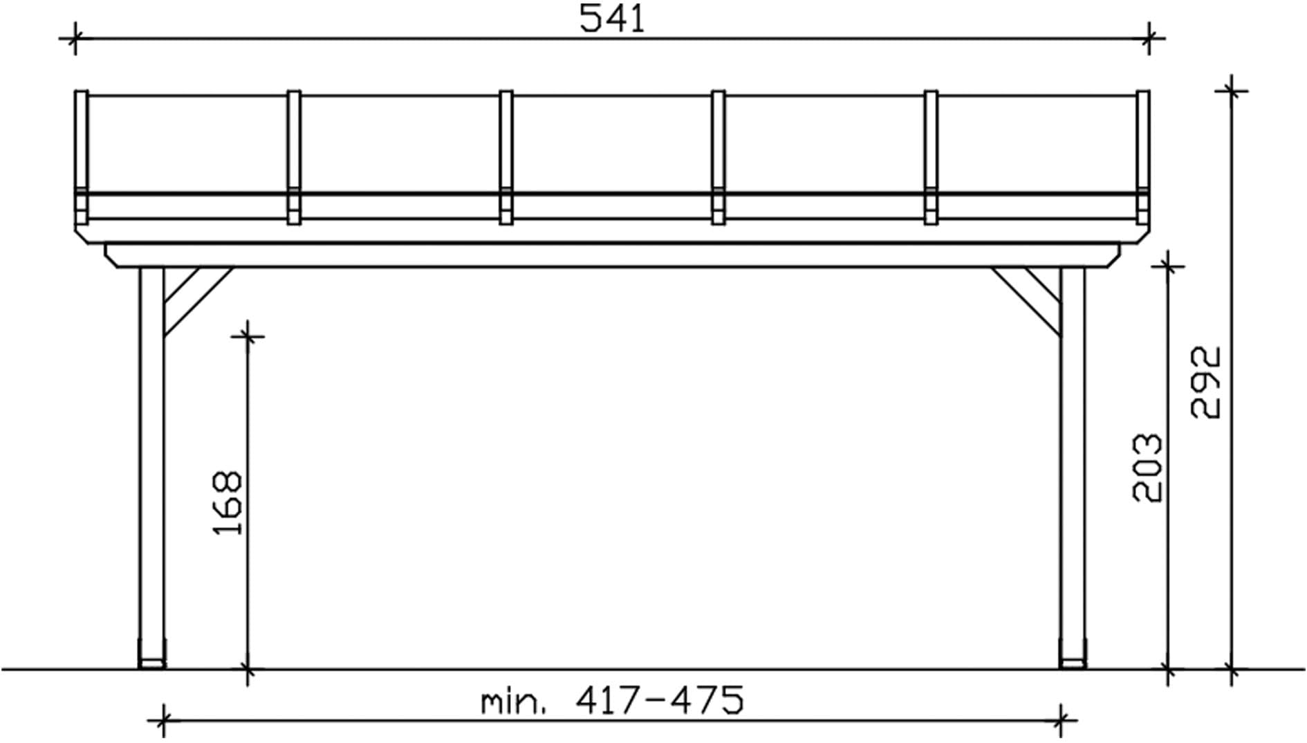 Skanholz Terrassendach »Ancona«, Leimholz