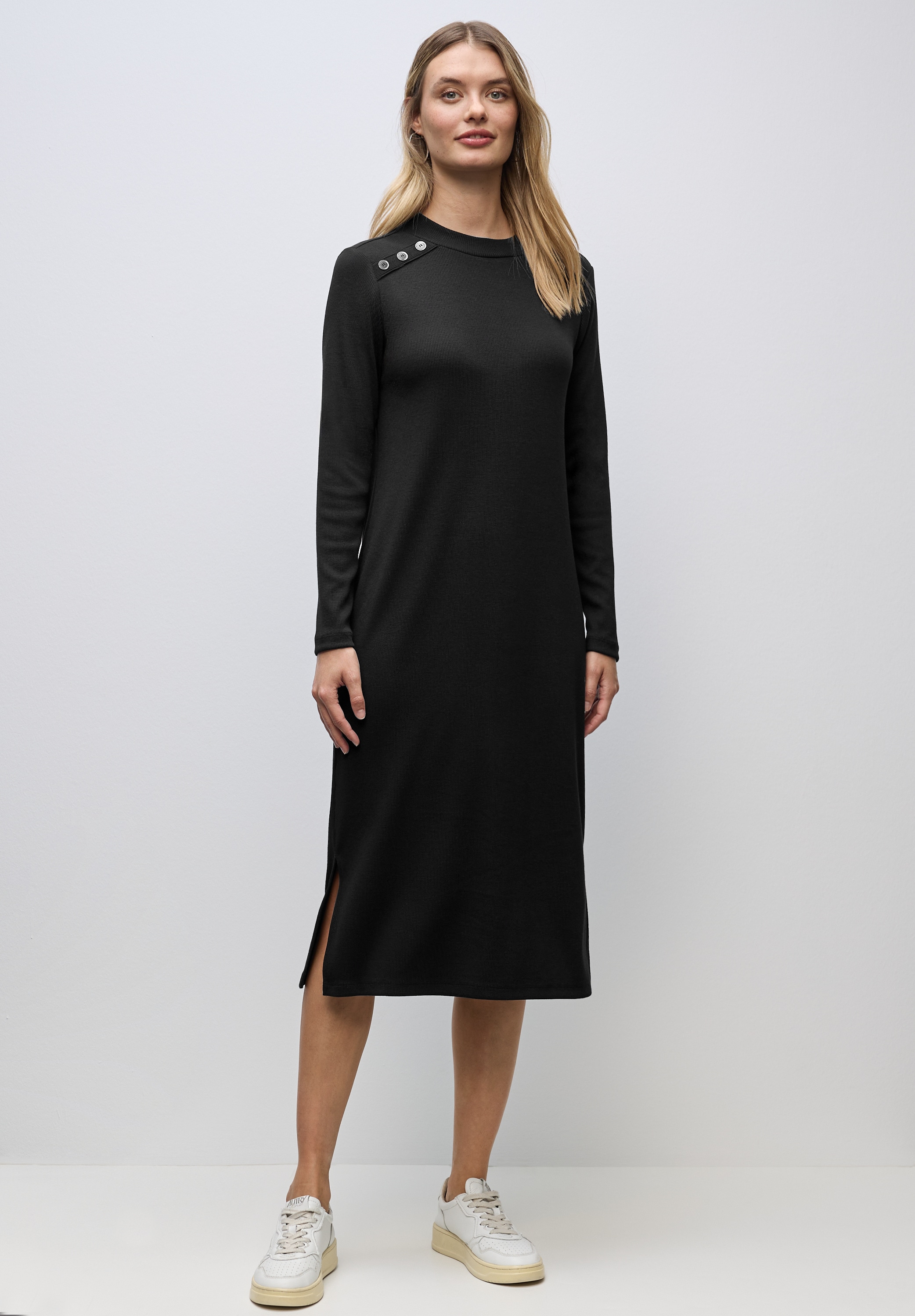 STREET ONE Midikleid, in Unifarbe günstig online kaufen