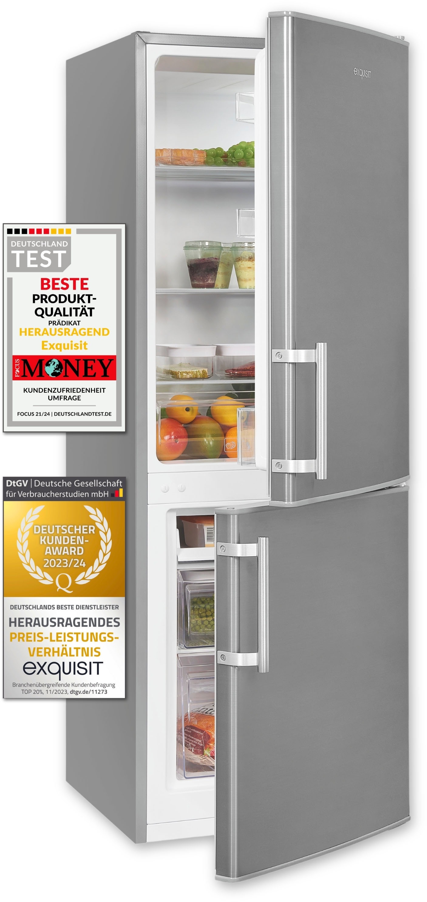 exquisit "KGC233-60-HE-040D" 142,2 hoch 50 breit Energieeffizienzklasse D, günstig online kaufen