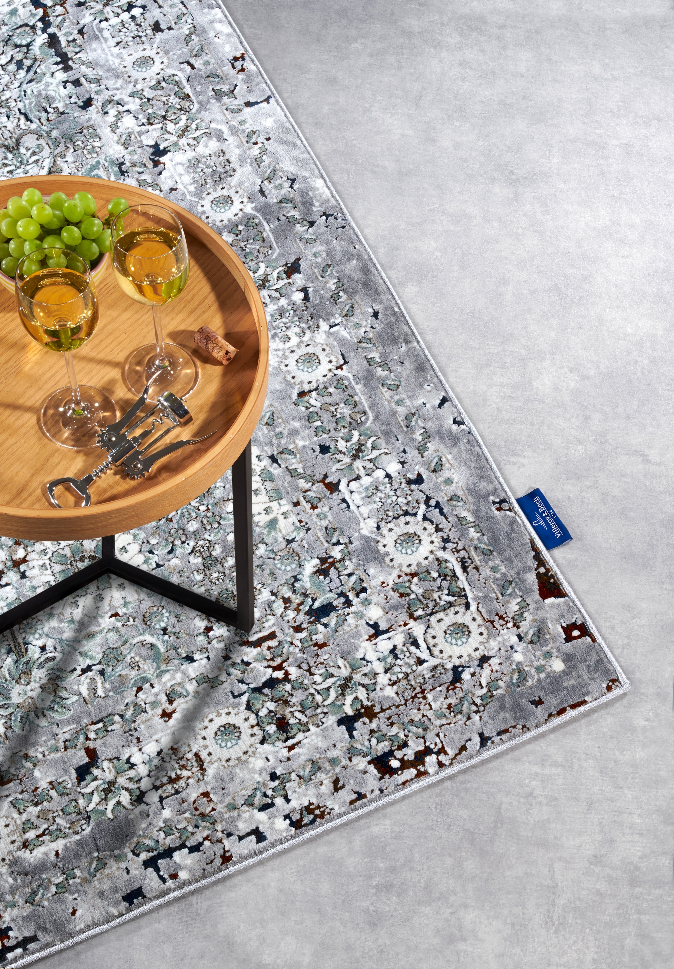 Villeroy & Boch Teppich »Helen«, rechteckig, 7 mm Höhe, Orient, Vintage, Wohnzimmer, Schlafzimmer, Klassisch, Floral, Flur