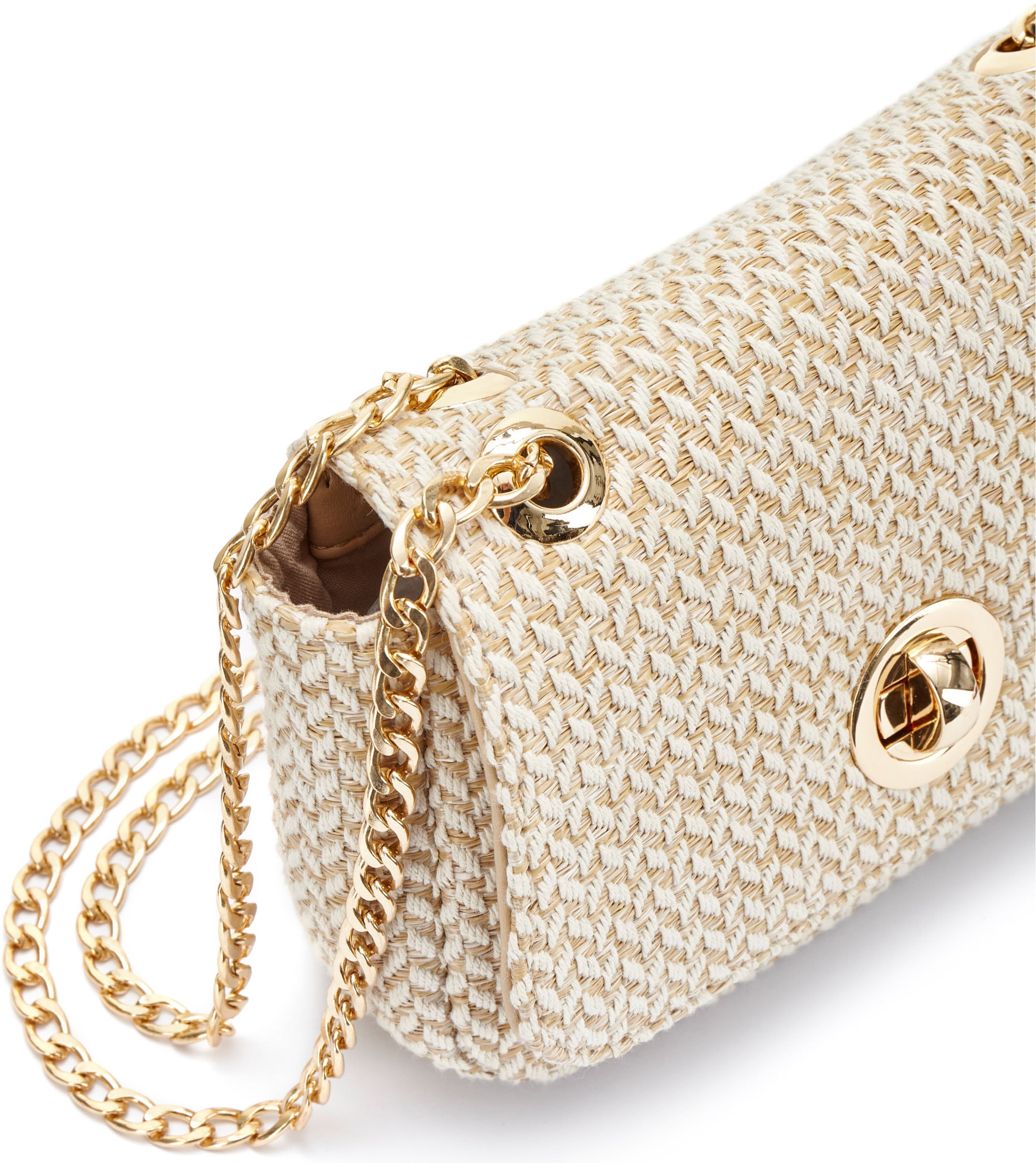 Vivance Umhängetasche »Minibag«, Handtasche, Henkeltasche, Bast-Optik, Crossbody Bag VEGAN