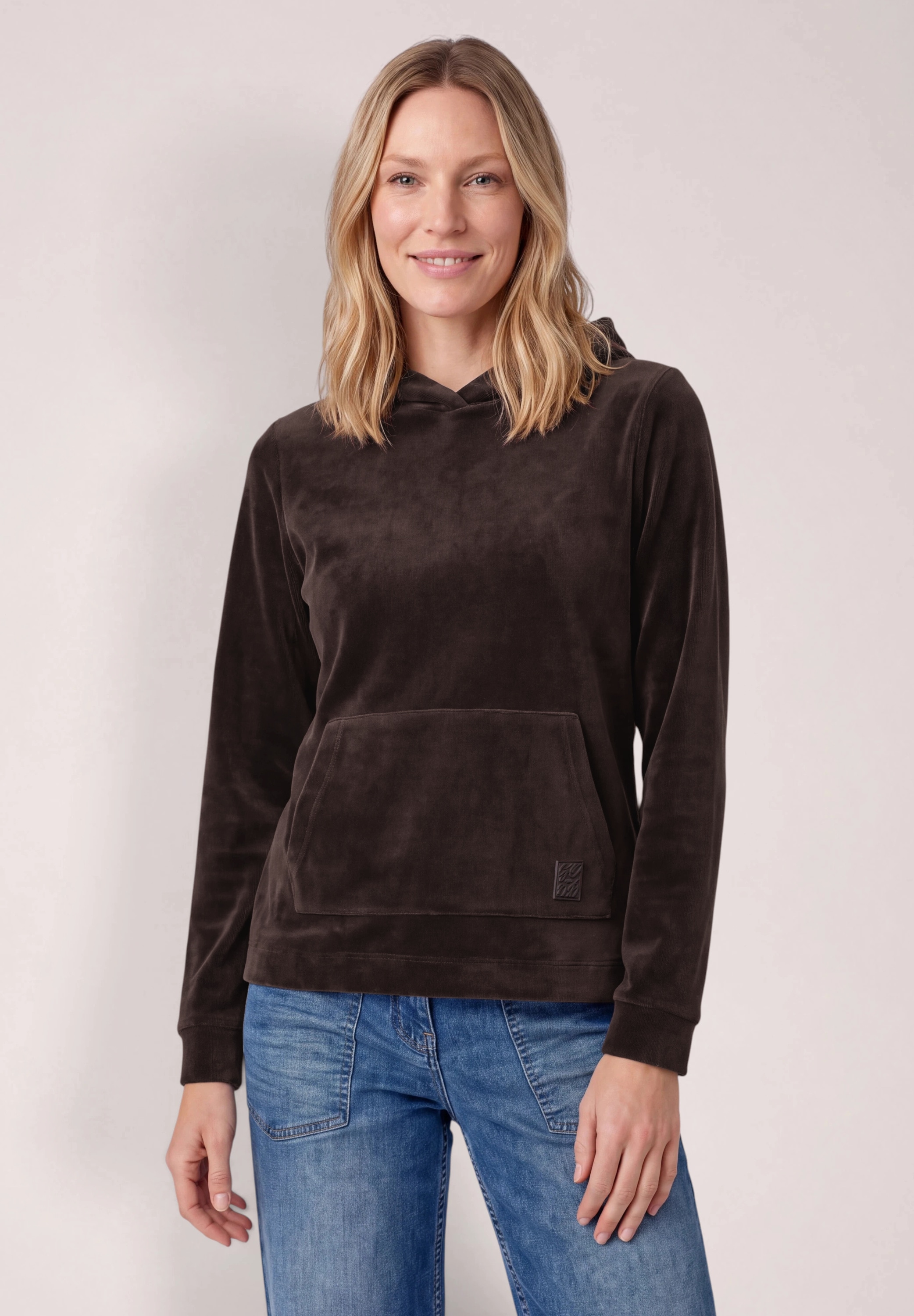 Cecil Kapuzenshirt in Unifarbe