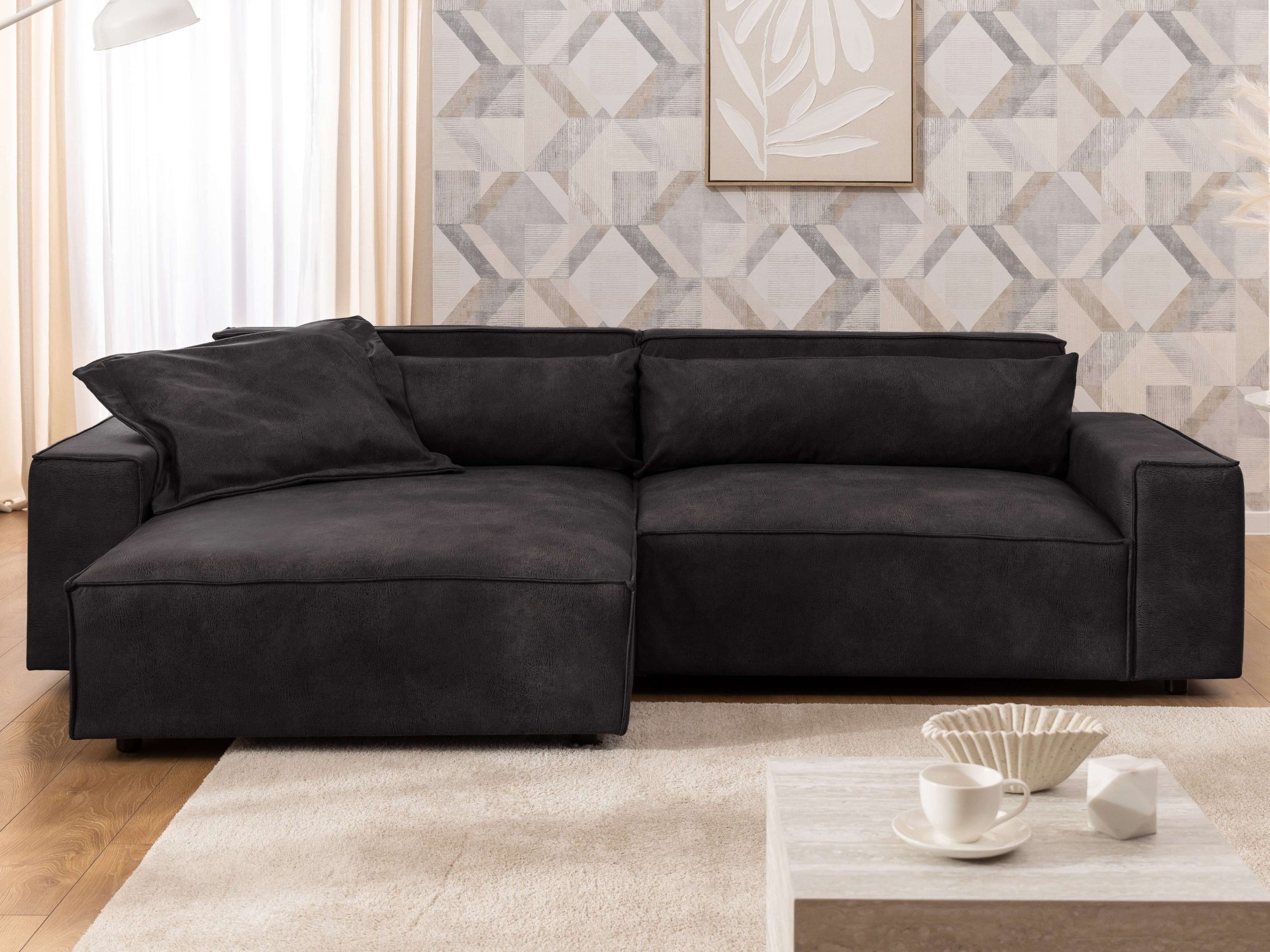 OTTO home Ecksofa "KINLEE Design-Sofa mit Recamiere rechts/links, Maße B/T/ günstig online kaufen