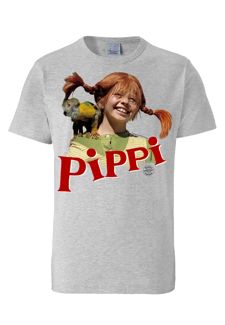 LOGOSHIRT T-Shirt »Pippi Langstrumpf - Äffchen Herr Nilsson«, mit coolem Frontprint