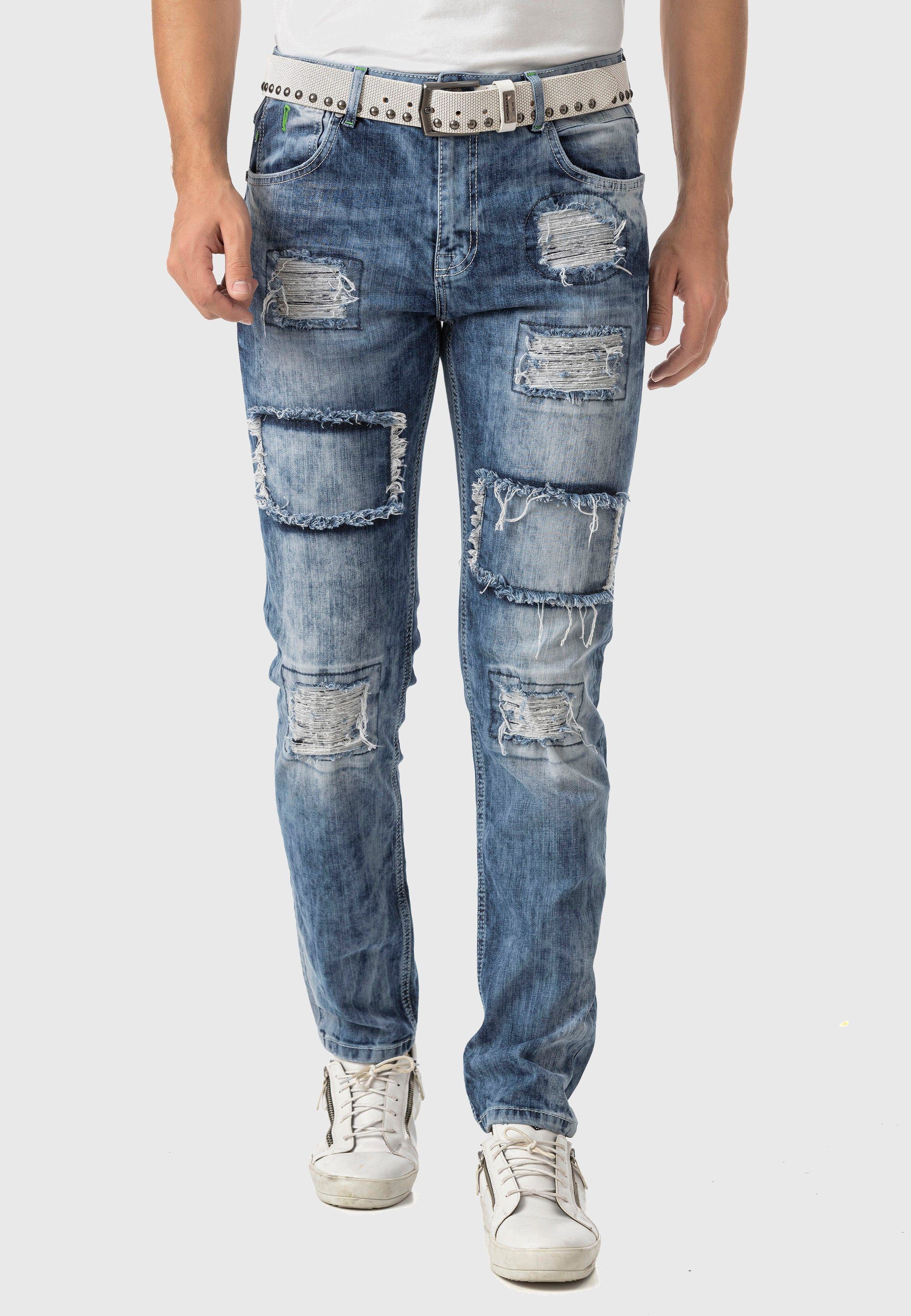 Cipo & Baxx 5-Pocket-Jeans "Cipo & Baxx Jeans" im Used-Look