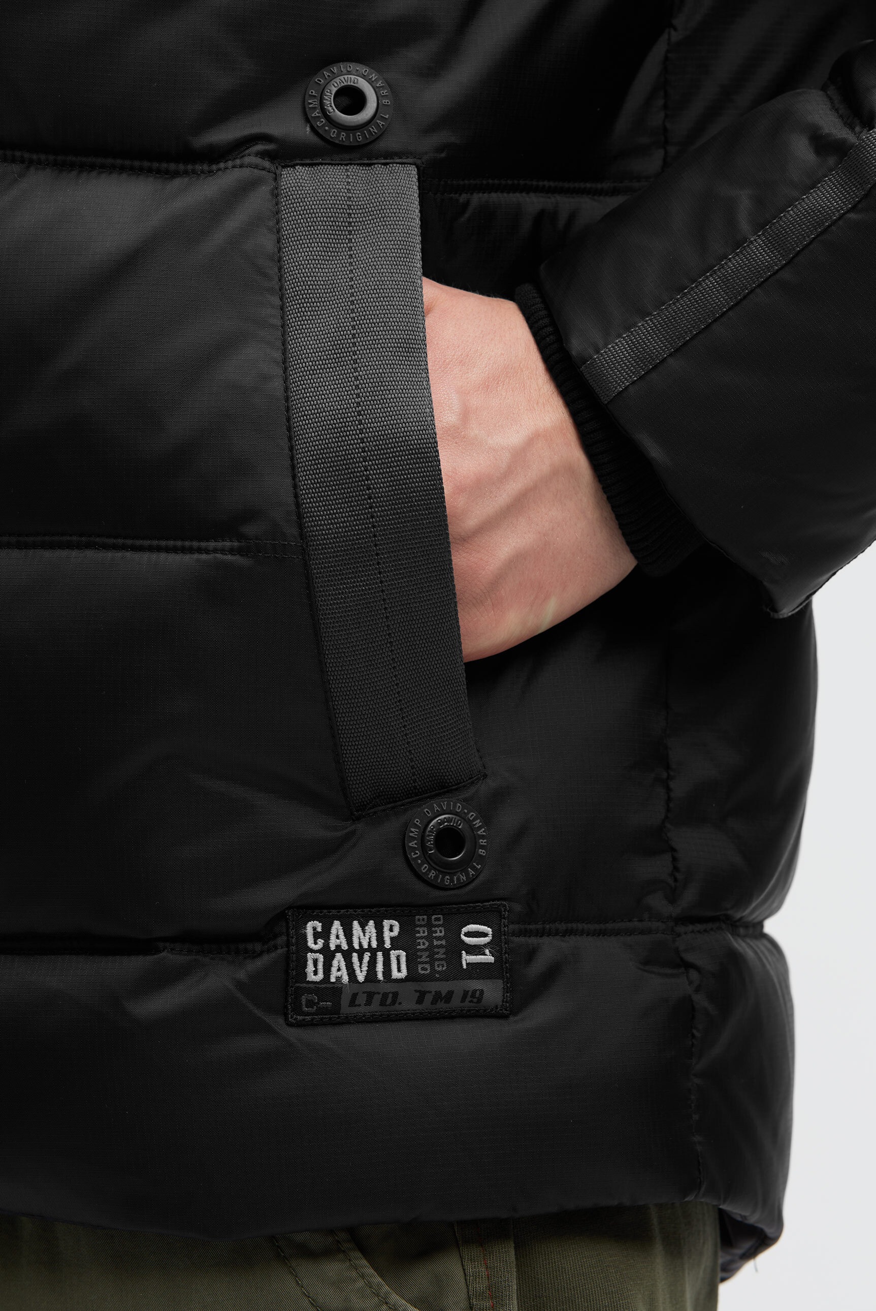 CAMP DAVID Winterjacke mit Kapuze mit abtrennbarer Kapuze