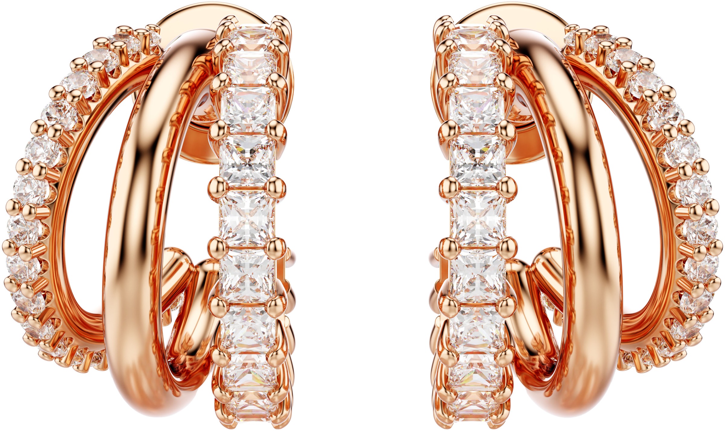 Swarovski Paar Creolen »Schmuck Geschenk Hyperbola Ohrringe, 5698702«, mit Swarovski® Zirkonia (synth.)