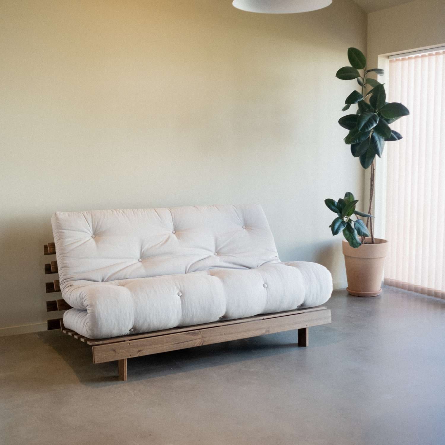 Karup Design Schlafsofa »Roots 160 Schlafsofa, Gästebett, Sofa mit Futonmatratze«, (2 St.), Inkl. Futonmatratze, Liegefläche 160x200 cm, FSC® zertifizierte Kiefer